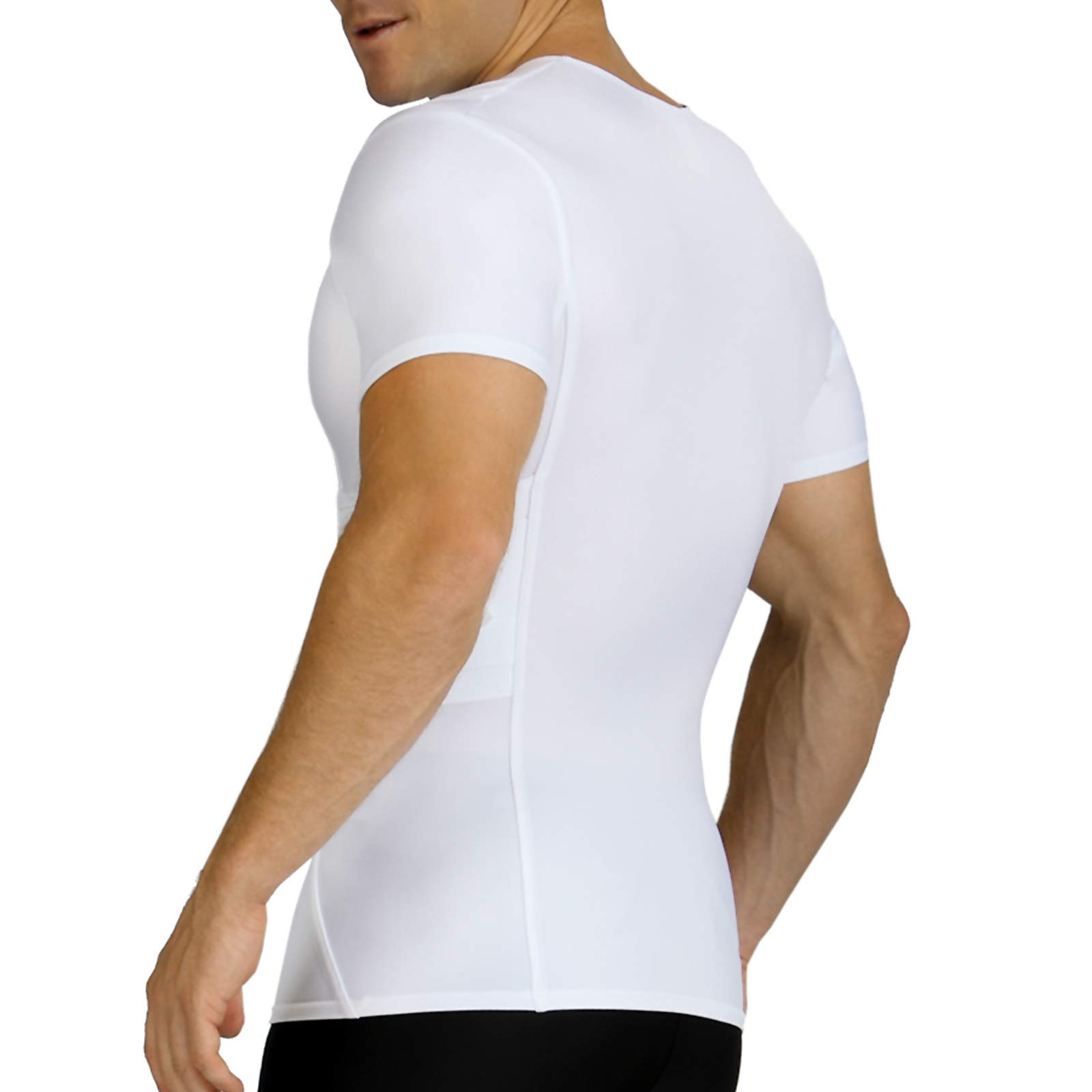 Concealment Compression V-Neck Shirt with Built-in Holster - Tactical Undershirt for CCW, Daily Training & Home Defense - Comfortable Base Layer for Men (MGV017) | Ideal for Gym, Outdoor Activities & Personal Protection