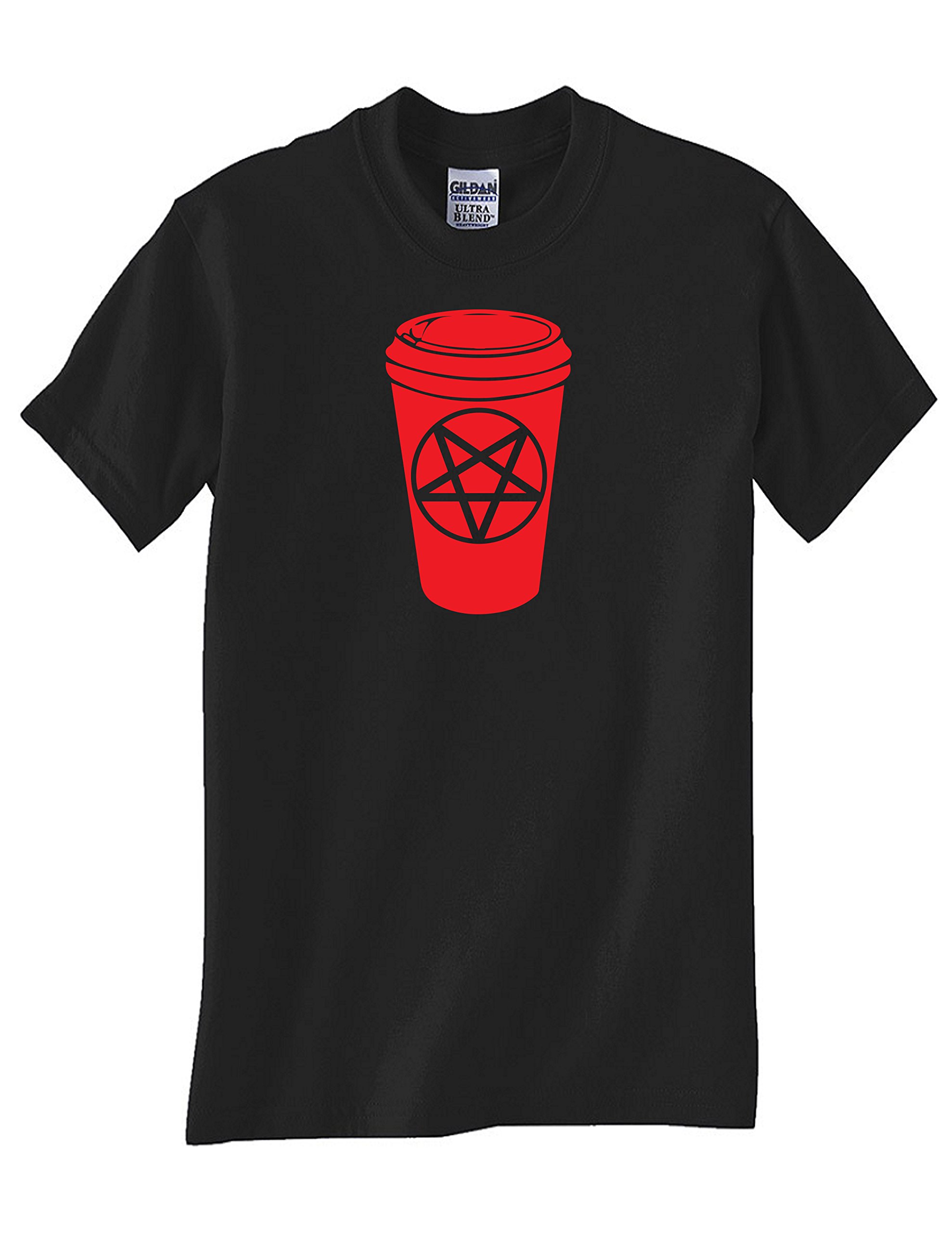 Premium Black T-Shirt with Red Cup Design - Comfortable Cotton Tee for Casual Wear, Outings & Everyday Fashion