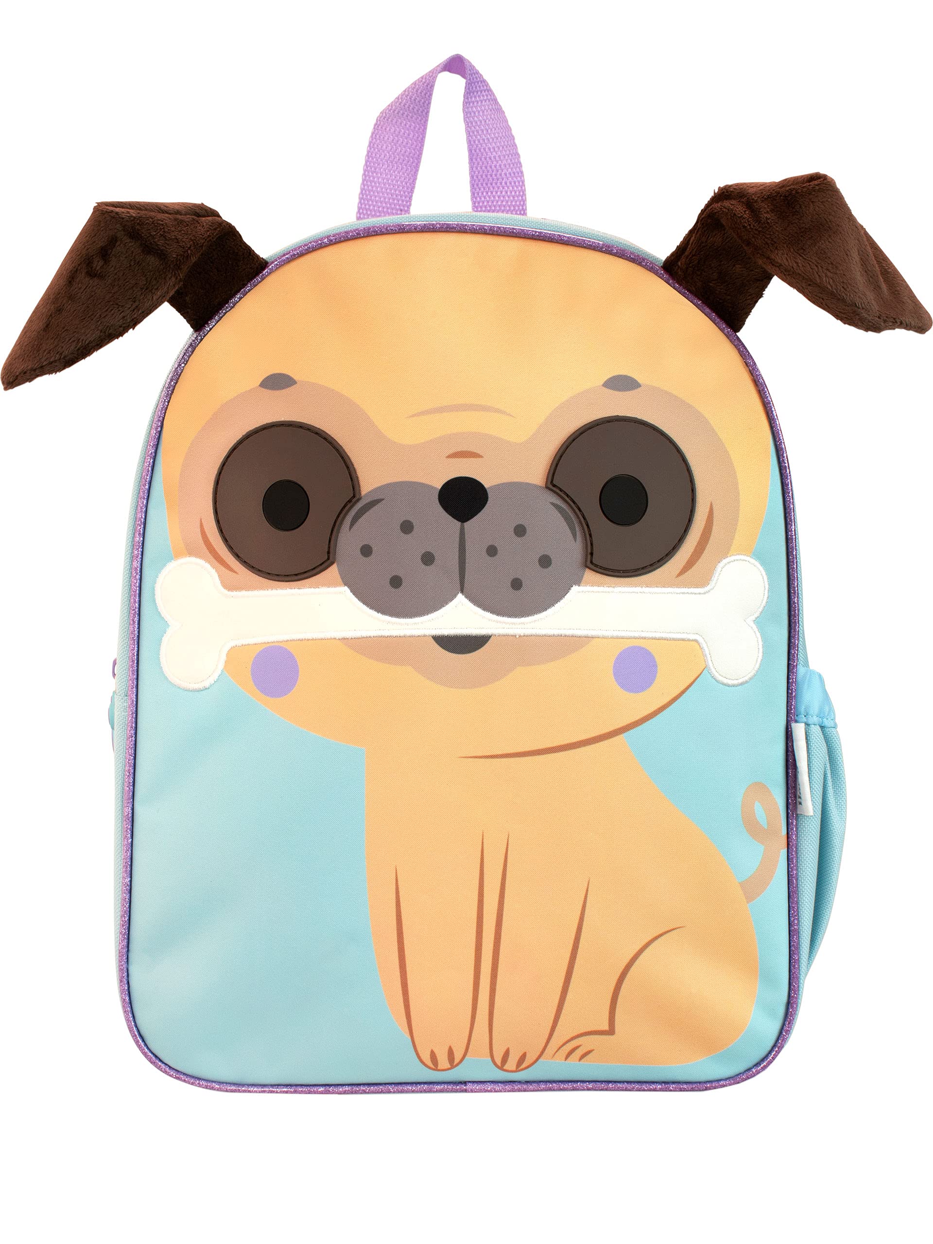 Cute Purple Pug Backpack for Kids - Durable School Backpack, Travel Daypack & Toddler Bookbag for Boys Girls (Perfect for School, Travel & Outdoor Adventures)