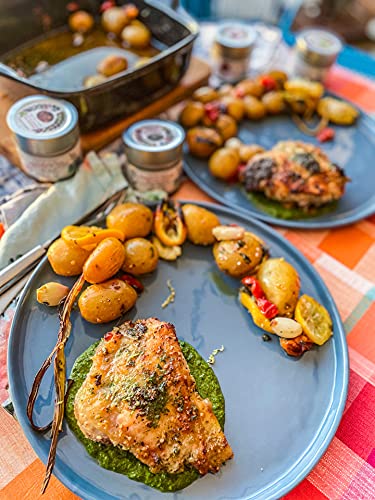 Premium Portuguese Piri Piri Fire Seasoning - Gourmet Non-GMO Spice Blend | Handcrafted in USA | All Natural Artisanal Rub | Magnetic Tin for Easy Storage | GLP-1 Friendly & Sustainably Sourced | Perfect for Grilling, Roasting & Seasoning Meats | Gustus Vitae Ultra Premium Spice Mix #790