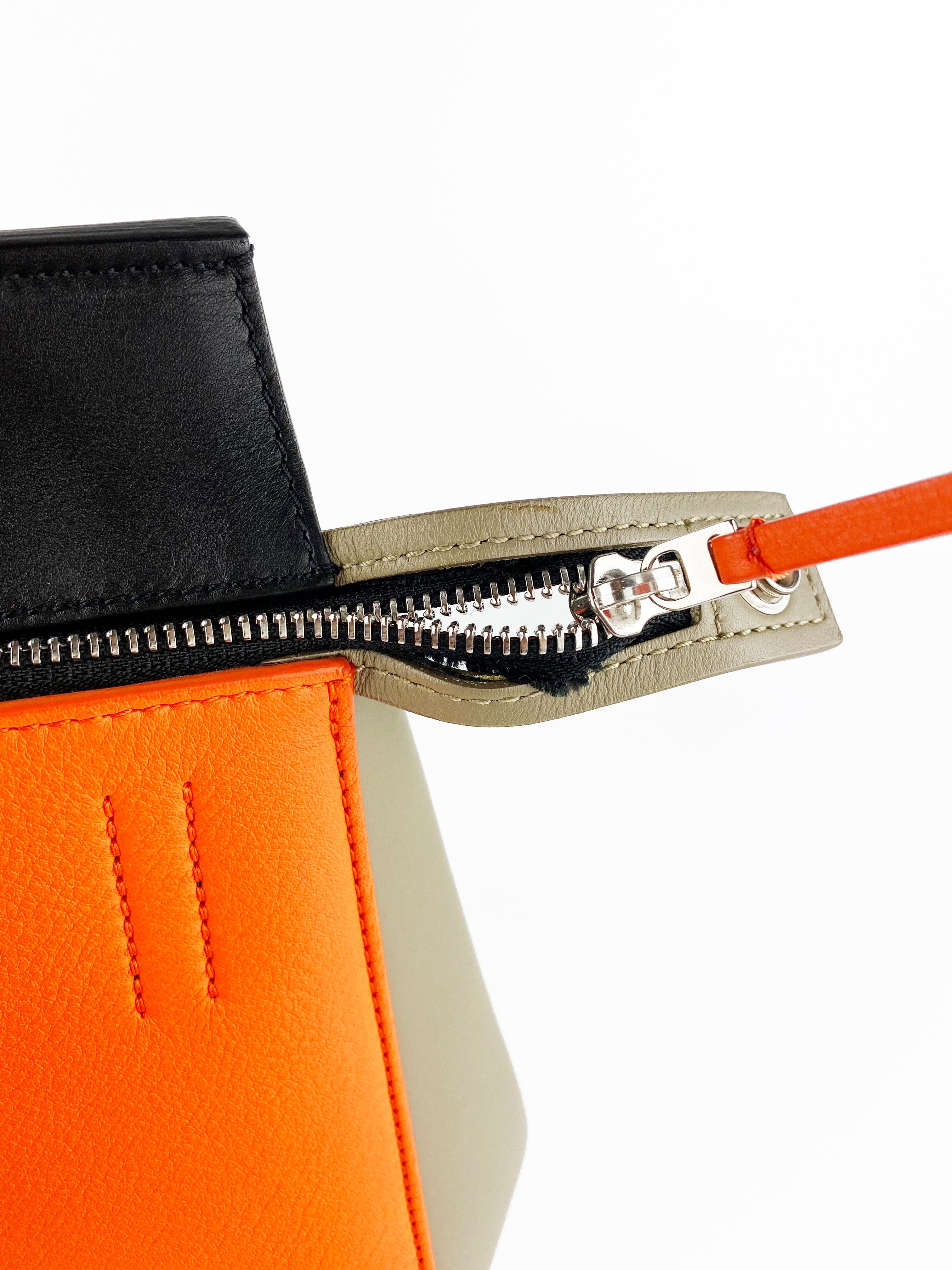 Celine Orange and Black Edge Bag - Stylish Designer Handbag for Women, Perfect for Work, Travel, and Everyday Use