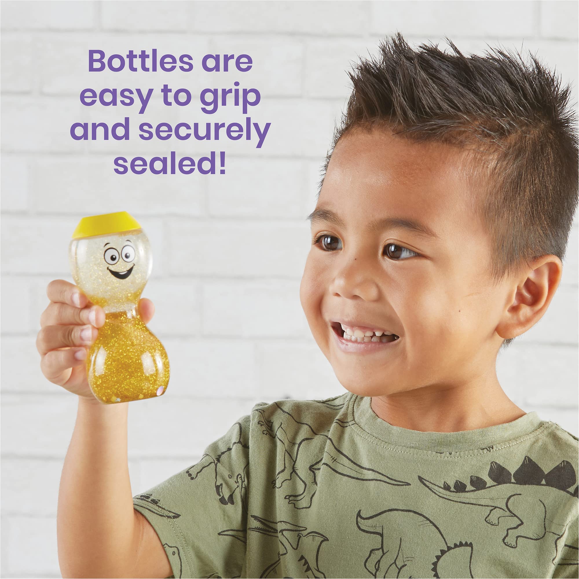 hand2mind Express Your Feelings Sensory Bottles - Emotional Learning Toys for Toddlers, Calm Down Tools for Play Therapy & Social Skills Development | Perfect for Classroom Calming Corners, Home Sensory Play & Anxiety Relief