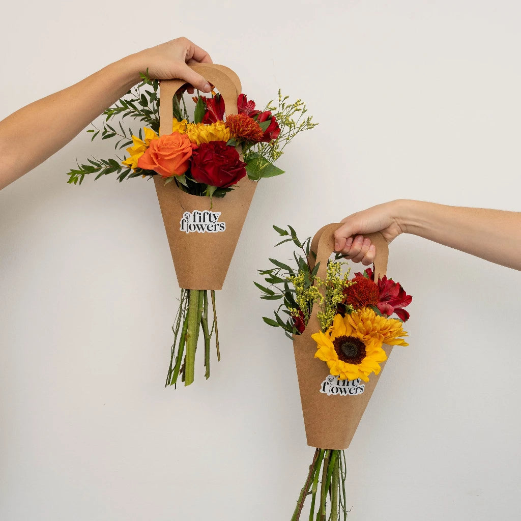 Autumn Dream Bouquet Bar Flower Kit - DIY Floral Arrangement Set for Fall Weddings, Home Decor & Seasonal Centerpieces