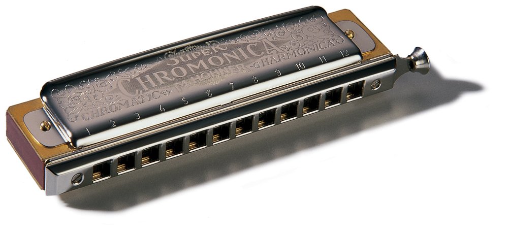 Hohner Super Chromonica Chromatic Harmonica in Bb Key - Professional 12 Hole Harmonica for Jazz, Classical & Blues Music Performances
