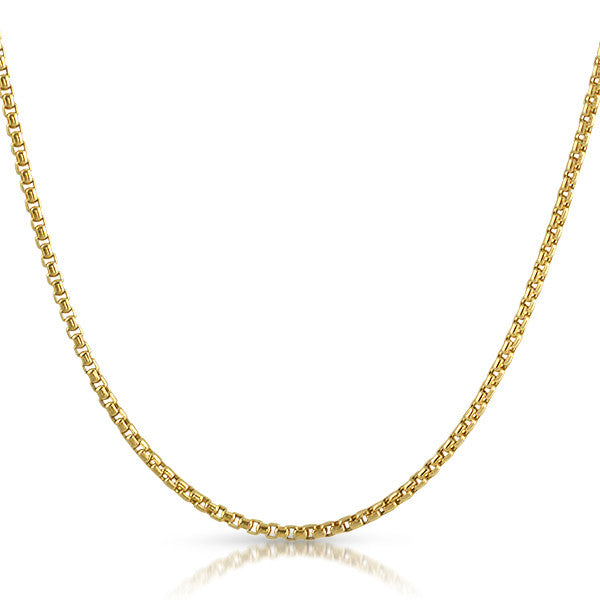 10K Solid Gold Box Chain Necklace 2.5mm Width - Dainty & Durable Jewelry for Women, Perfect for Layering, Gift Giving & Everyday Wear
