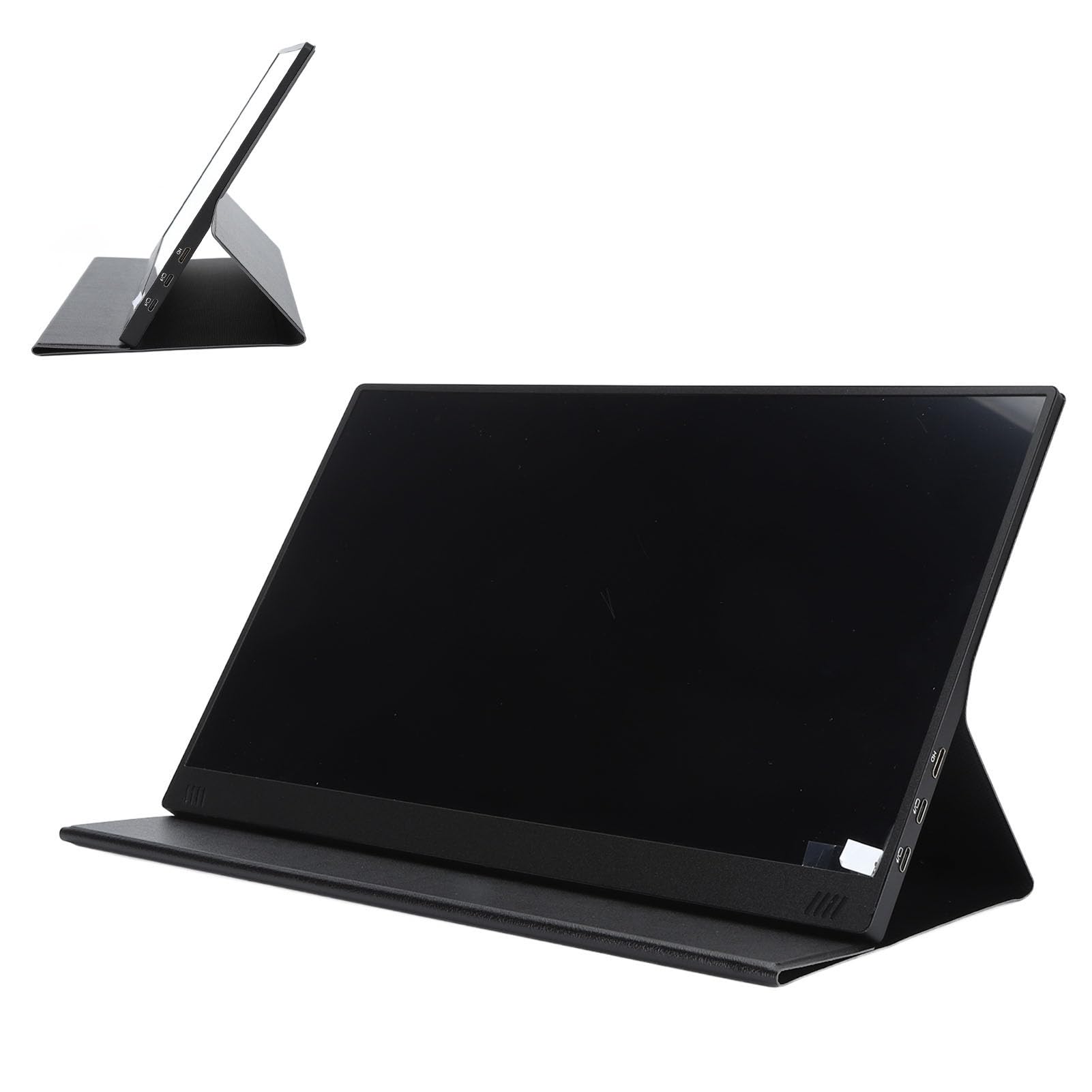 15.6 Inch FHD 1080P Portable Monitor - Plug & Play Lightweight External Second Screen with 178° Wide Viewing Angle, Compatible with Laptop, Gaming Console & Smartphone (UK Plug) - Perfect for Work, Gaming & Mobile Office