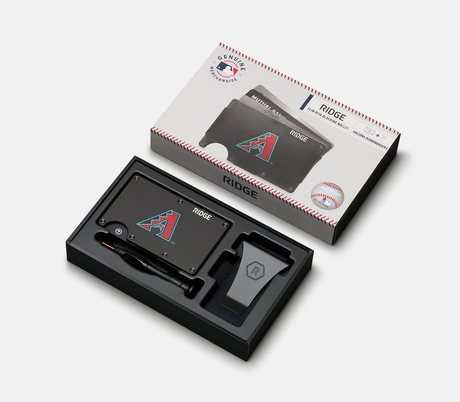 Ridge Wallet for Men - Slim RFID Blocking Front Pocket Wallet - Arizona Diamondbacks Edition - Perfect for Everyday Carry, Travel & Gifts