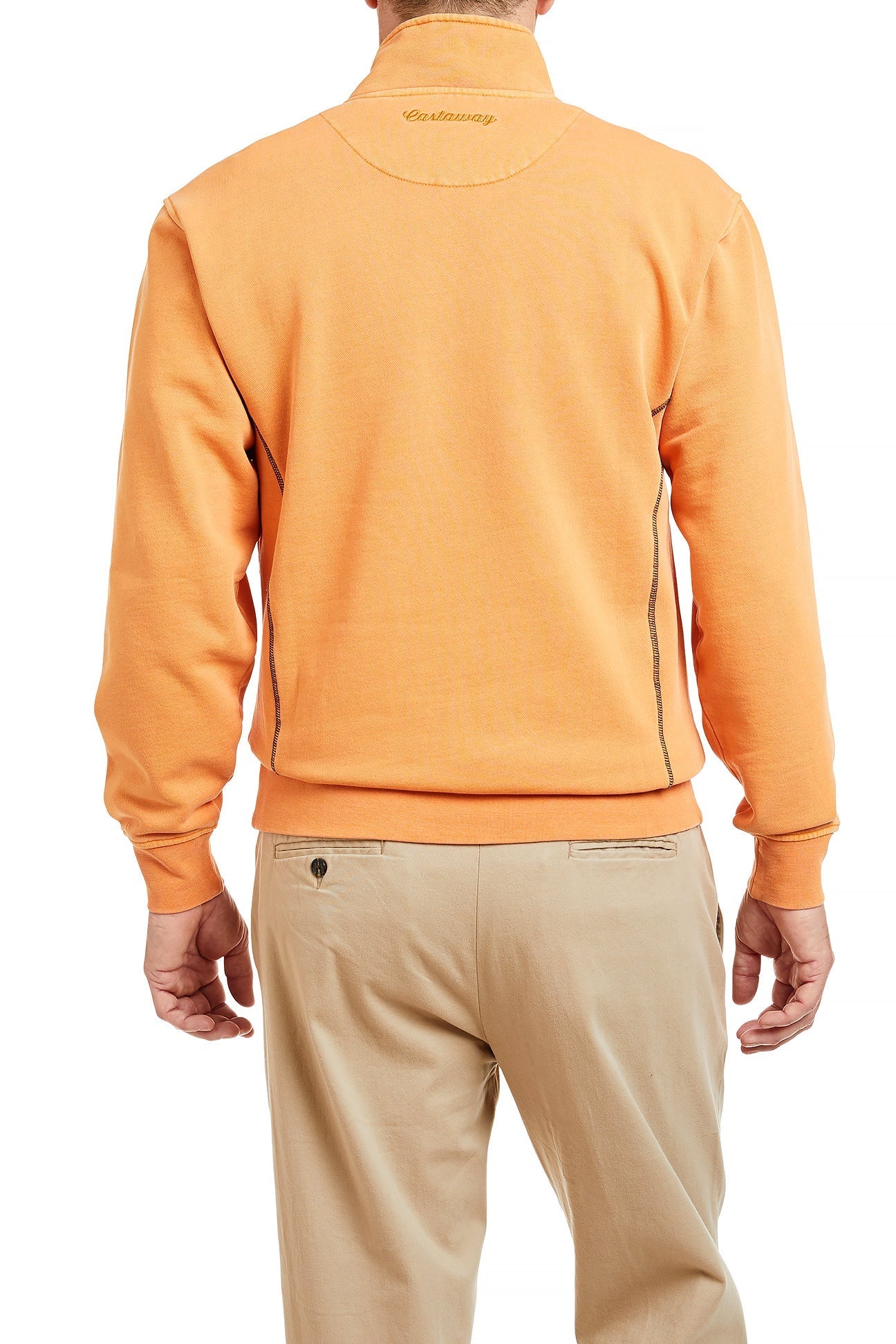 Breakwater Quarter Zip Fleece Pullover for Men & Women - Soft & Warm Mango Color - Perfect for Hiking, Camping & Outdoor Activities