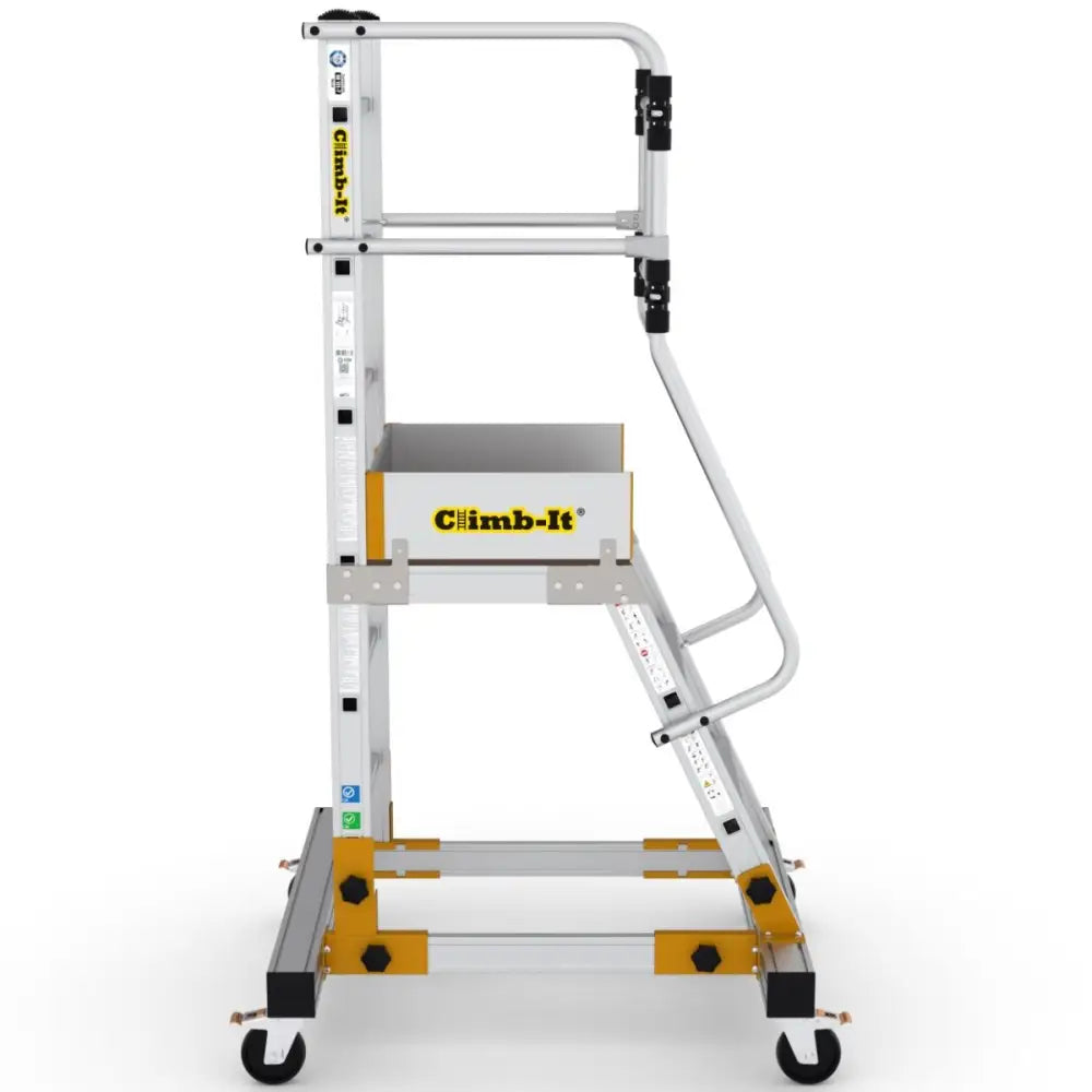 Climb It Mobile Steps with Safety Gate - Adjustable Baby Stairs for Home & Playtime - Perfect for Toddler Safety & Indoor Climbing
