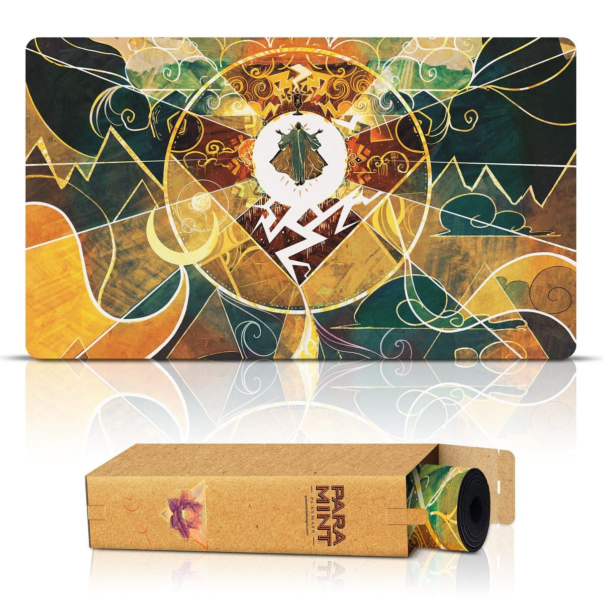 Anato Finnstark Lightning Bolt Stitched MTG Playmat - Magic The Gathering, YuGiOh & TCG Game Mat with Original Art - Perfect for Card Game Tournaments & Casual Play