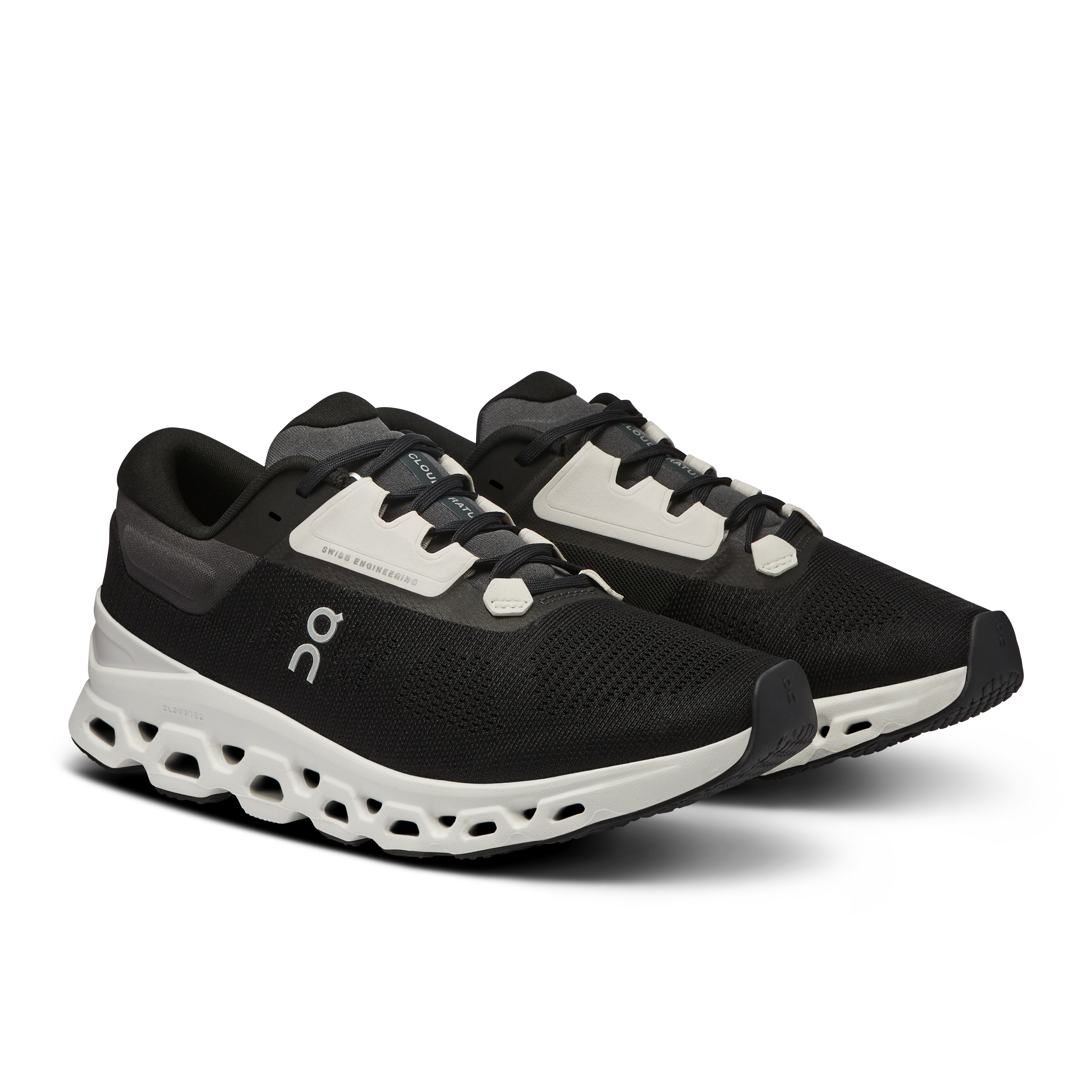 On Running Women's Cloudstratus 3 Running Shoes - Black/Frost - Lightweight Cushioned Sneakers for Road Running, Jogging & Gym Workouts