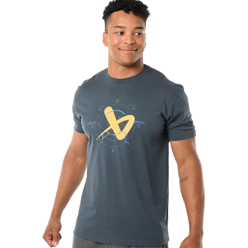 Bauer Upload Tee for Men - Premium Comfort Cotton T-Shirt in Classic Blue - Perfect for Casual Wear, Gym, and Everyday Outfits