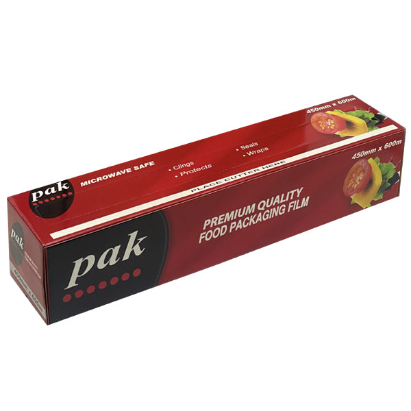 Premium Cling Film Wrap with Easy Cutter - BPA Free Plastic Food Wrap for Freshness - Ideal for Kitchen Storage, Meal Prep & Leftovers