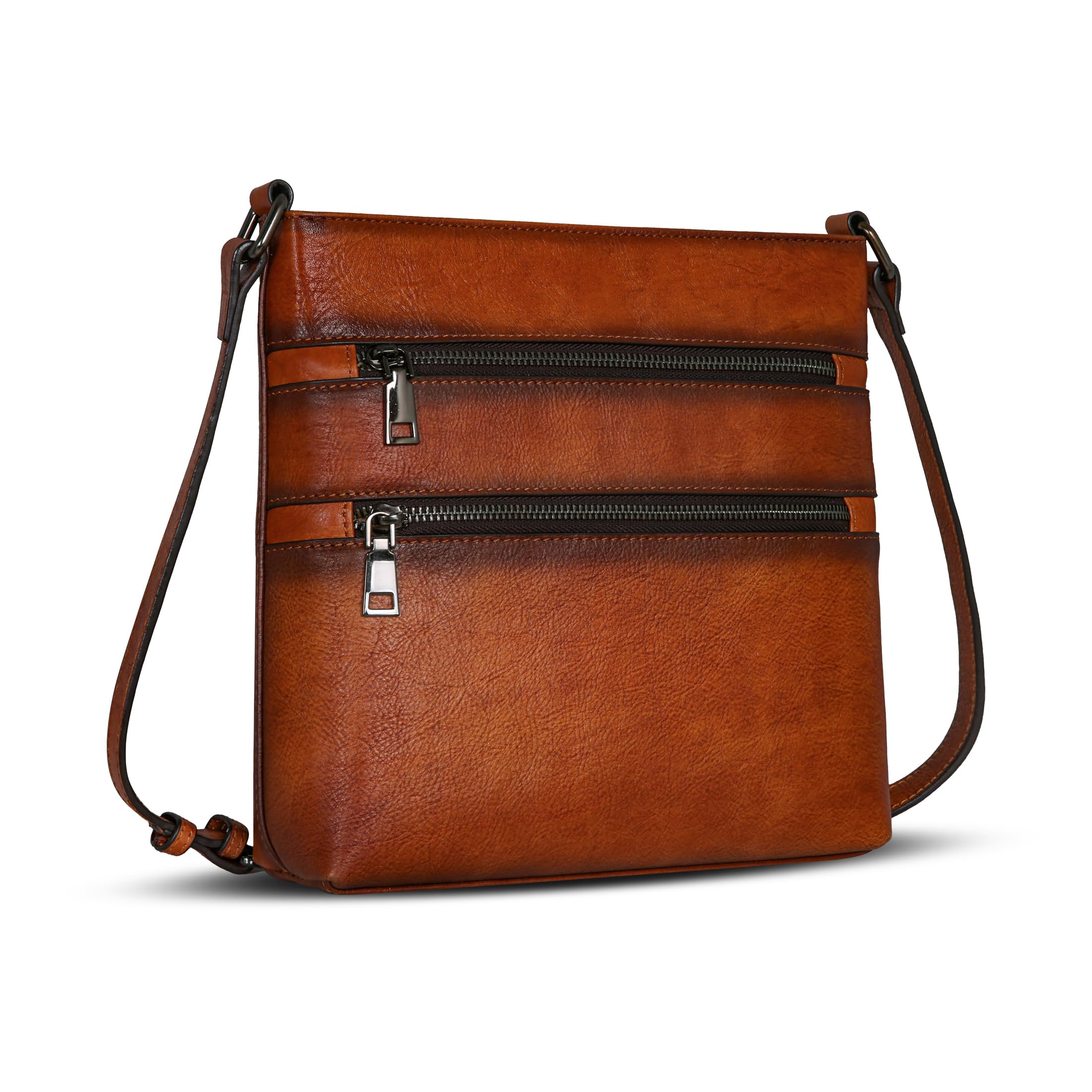 **Iswee Genuine Leather Crossbody Bags for Women – Stylish Multi-Pocket Purse for Everyday Use, Travel & Work**