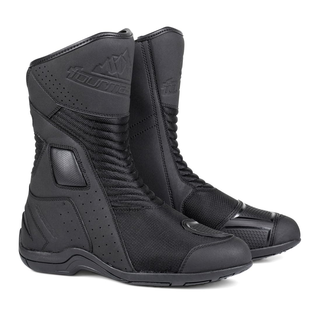 Tourmaster Men's Solution Air Motorcycle Boots - Breathable & Waterproof Riding Boots for Cruiser & Touring Bikes - Ideal for Long Distance Travel & Commuting