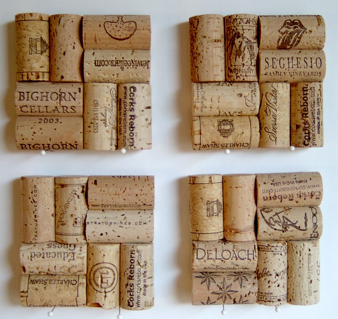 Eco-Friendly Wine Cork Coasters Set of 6 - Handmade Recycled Cork Drink Coasters for Wine Glasses & Mugs - Rustic Home Bar Decor for Kitchen, Dining Table & Office Use