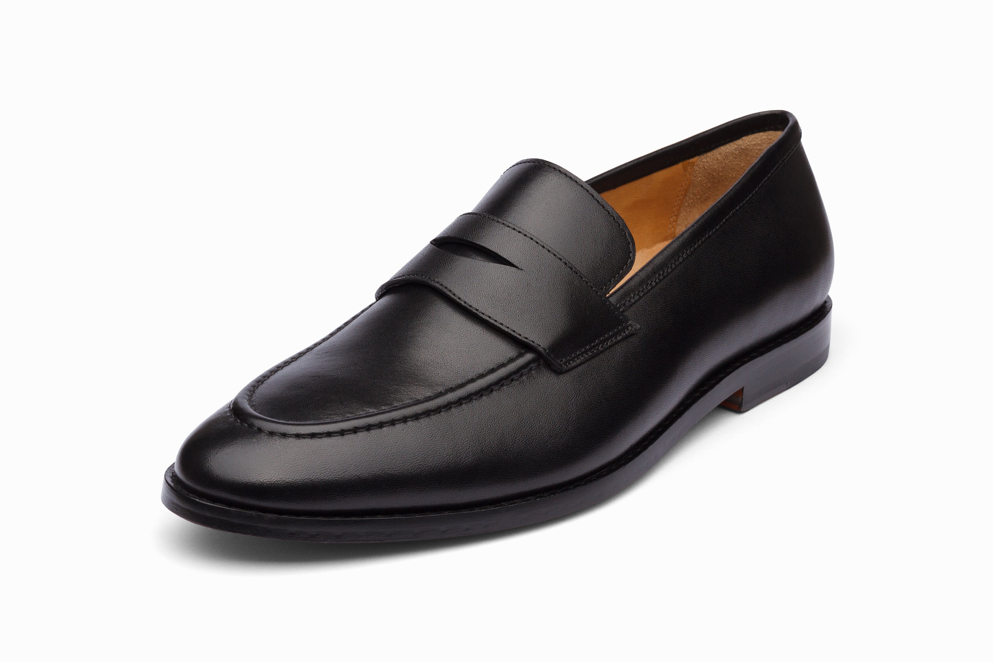 Premium Black Penny Loafers for Men & Women - Classic Comfortable Slip-On Shoes for Office, Business, and Casual Wear