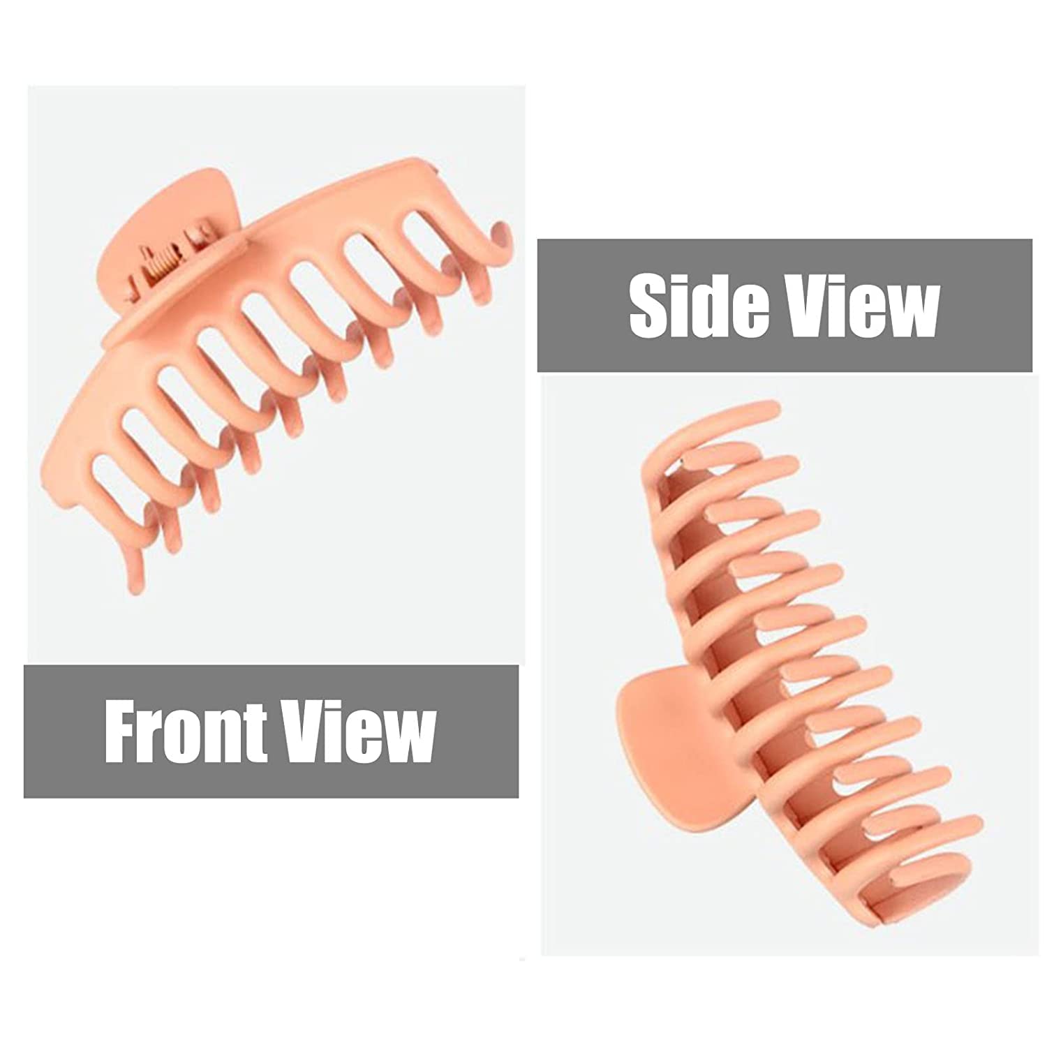 EPARTY 4-Pack Large Hair Claw Clips for Women - Strong Hold Matte Hair Clips for Thin, Thick & Curly Hair - Perfect for Updos, Ponytails & Everyday Hairstyles