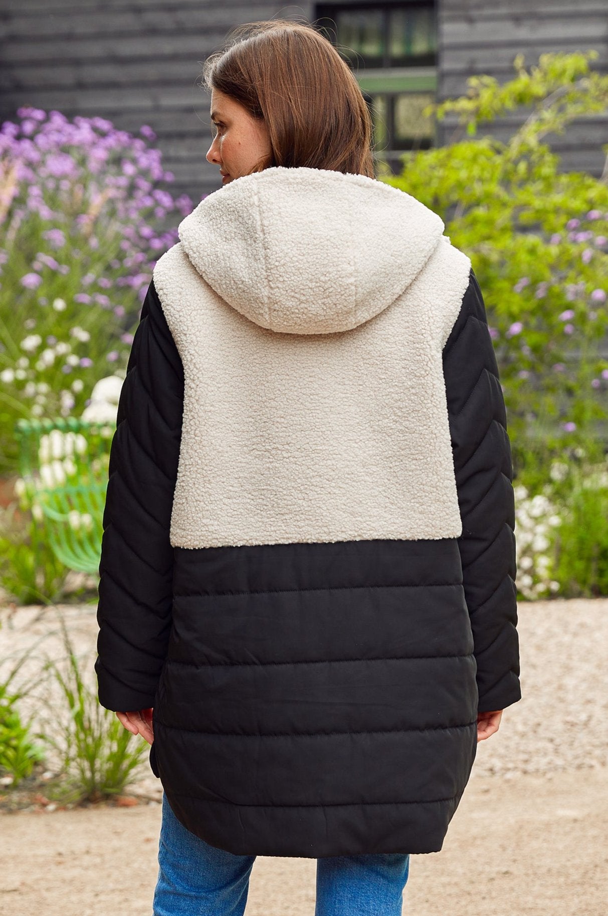 Petra Coat for Women - Classic Black & Taupe Trench Coat | Waterproof & Windproof Outerwear for Fall & Winter | Perfect for Office, Travel & Casual Wear