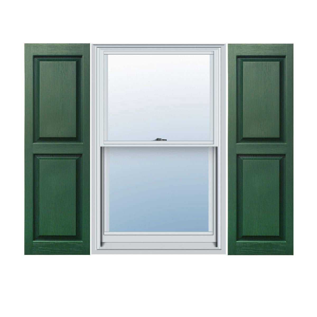 12' x 51' Forest Green Vinyl Shutters for Windows - Exterior Home Shutters for Enhanced Curb Appeal & UV Protection - Perfect for Living Room, Bedroom & Outdoor Spaces