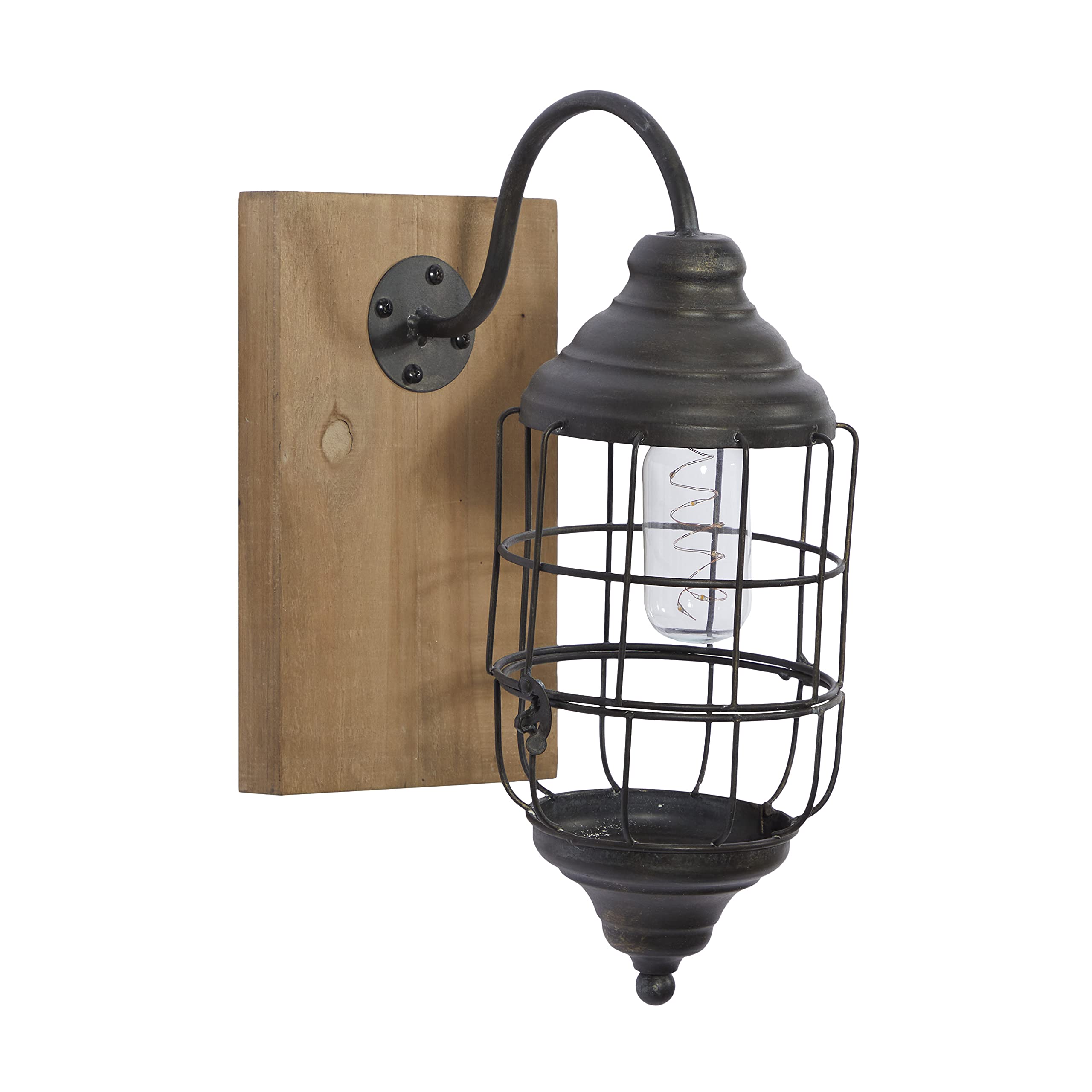 Deco 79 Black Metal Solid Wall Sconce - 6
