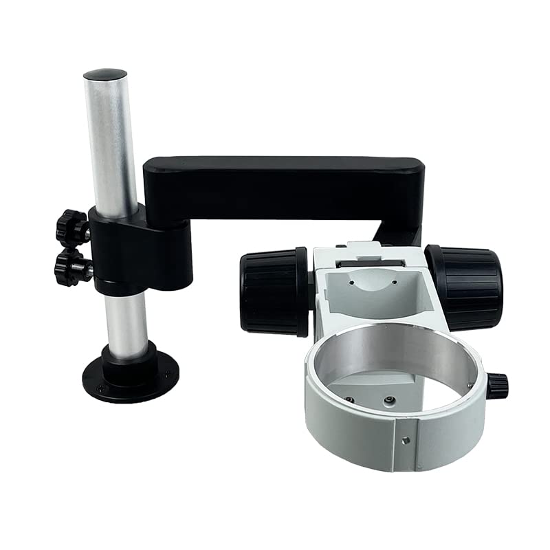 Gringoo Microscope Articulating Arm Stand - 76mm White Metal LED Stand with 510mm Length & 45° View Angle | Compatible with Stereo Trinocular Microscopes, HDMI Cameras | Ideal for Phone Repair, Soldering & Precision Workstations