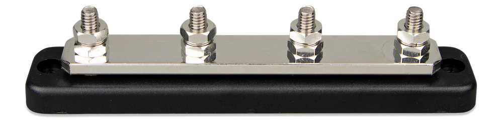 250A 4P Busbar with ABS Cover - Heavy Duty Copper Electrical Connector for Solar Panel Systems, Circuit Breakers & Power Distribution Boxes