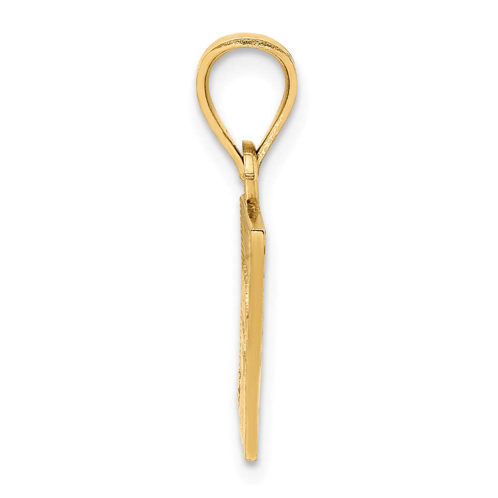 14K Yellow Gold Puerto Rico Flag Pendant - Solid Enamel Charm Necklace for Women & Men - Perfect for Patriotic Gifts, Travel Jewelry & Cultural Pride Accessories