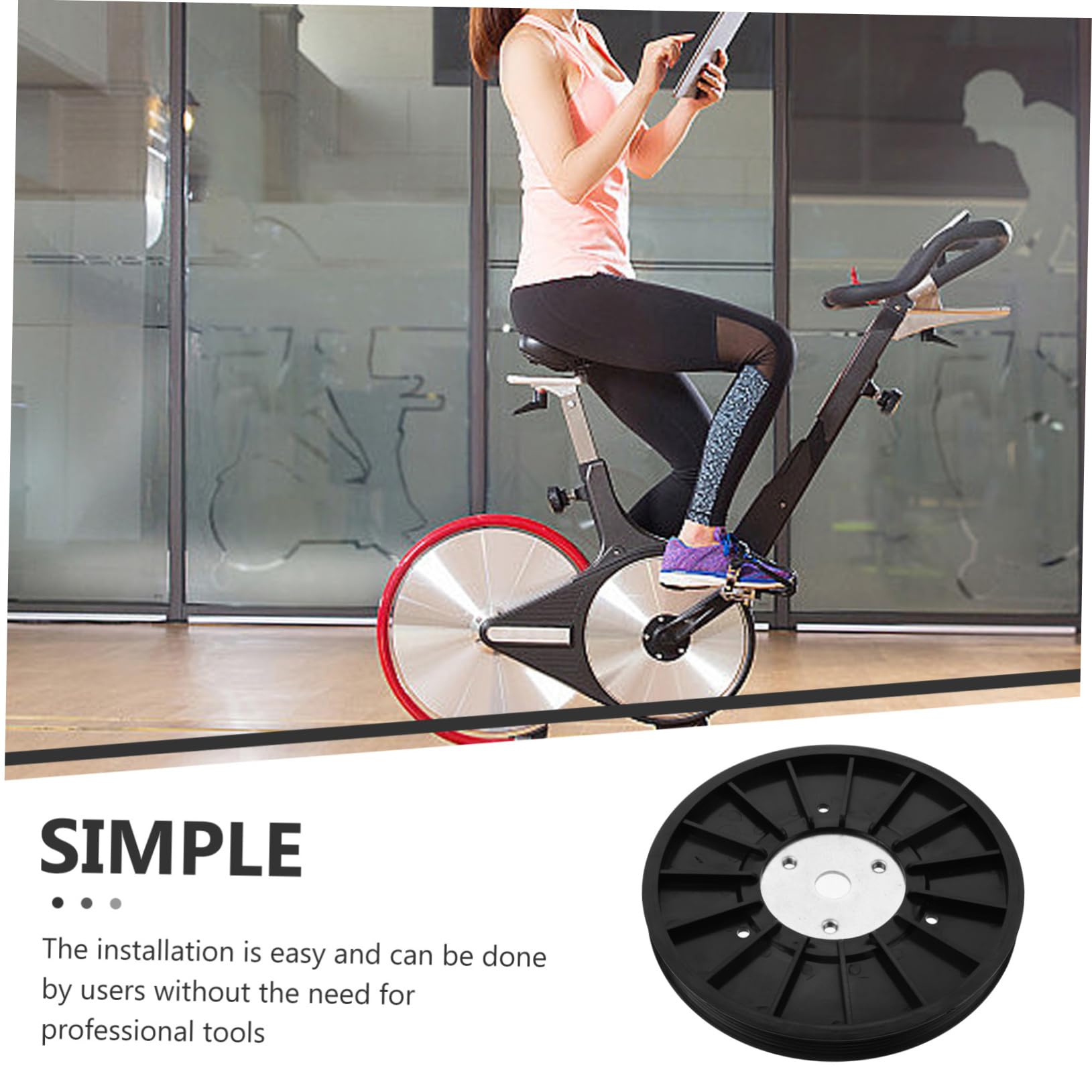 Yardwe Exercise Bike Accessory - Dynamic Cycling Belt Wheel for Indoor Fitness Bikes | Perfect for Home Gym Workouts & Cardio Training