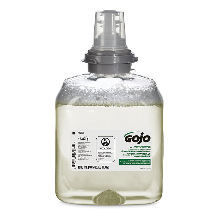 Gojo Green Seal Certified Foam Hand Cleaner - 2 Pack Case | Industrial Strength Hand Sanitizer for Mechanics, Healthcare & Food Service Workers | Antibacterial Foaming Soap for Heavy Duty Cleaning