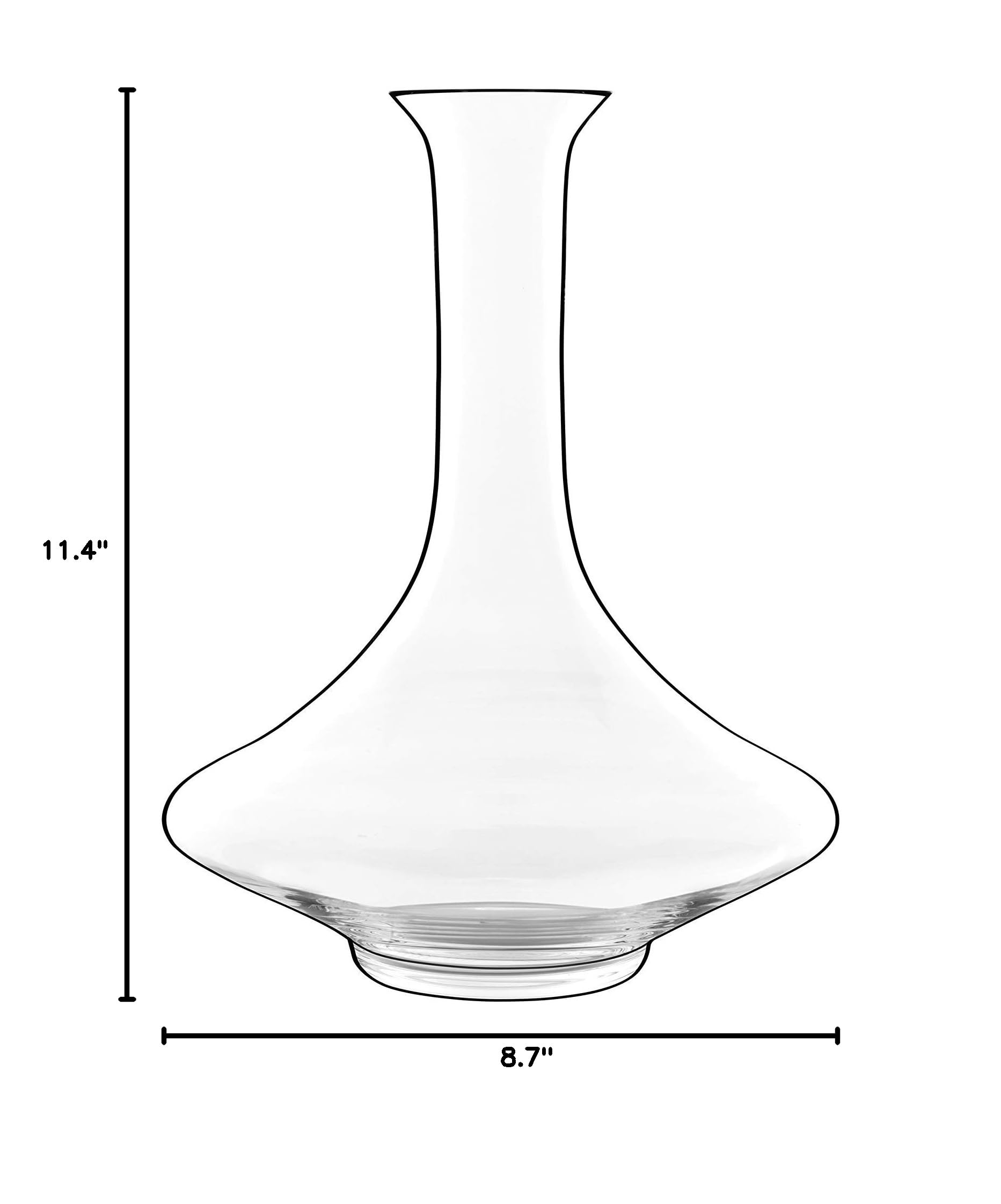 Luigi Bormioli Supermo 25.25 oz (750ml) Premium Crystal Wine Decanter for Red & White Wine - Elegant Aerator & Pourer for Enhanced Flavor - Perfect for Dinner Parties, Gifts & Home Bar Accessories