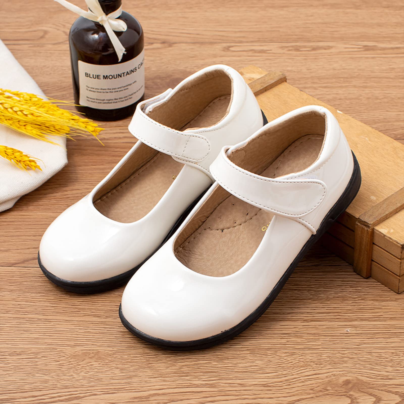Amtidy Girls Mary Jane Flat Shoes - Comfortable School Uniform Shoes for Weddings, Parties & Everyday Wear | Perfect for School, Church & Special Occasions