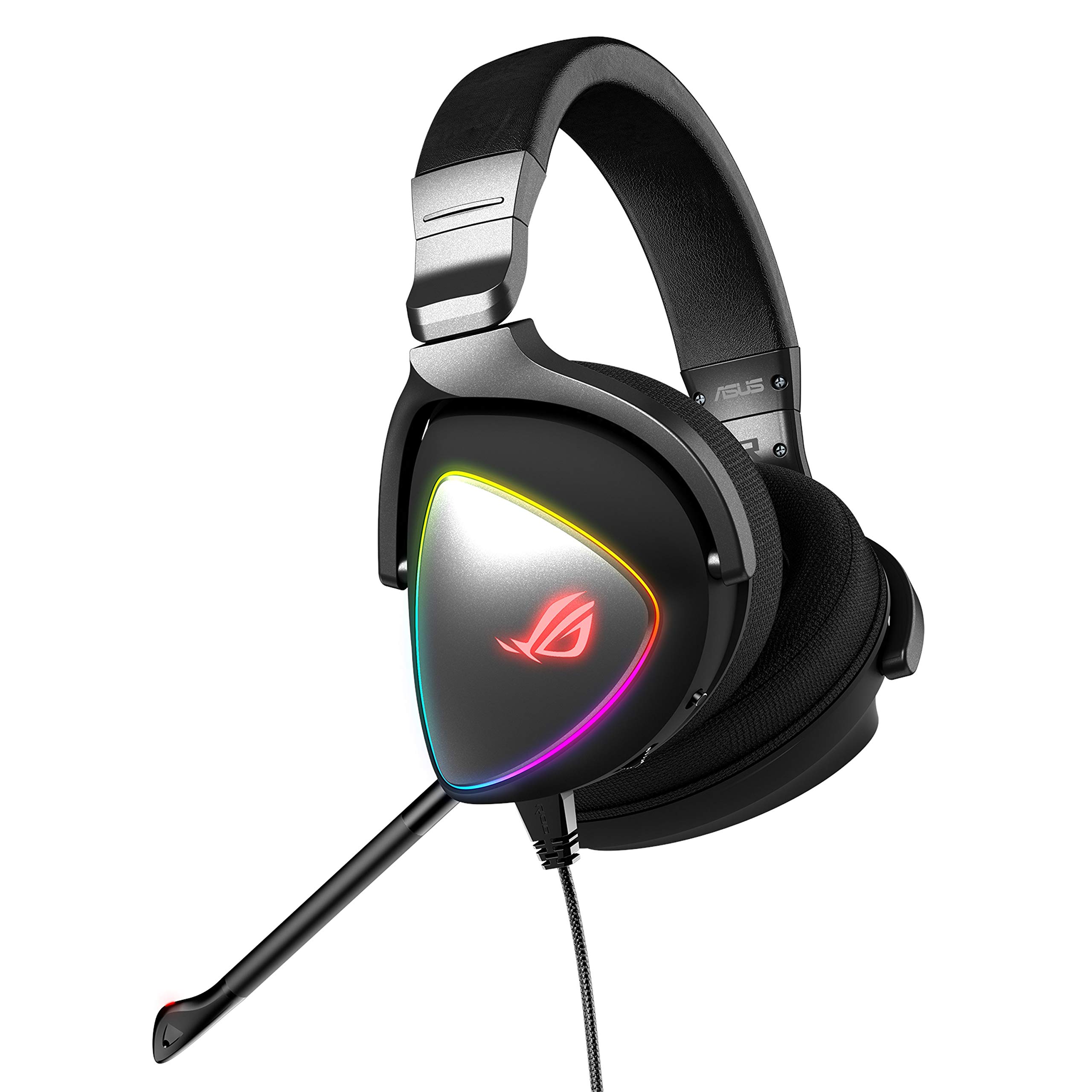 ASUS ROG Delta USB-C Gaming Headset with Hi-Res ESS Quad-DAC - Noise Cancelling Mic, Aura Sync RGB - Compatible with PC, Mac, PS4, Discord & Teamspeak - Perfect for Competitive Gaming & Streaming