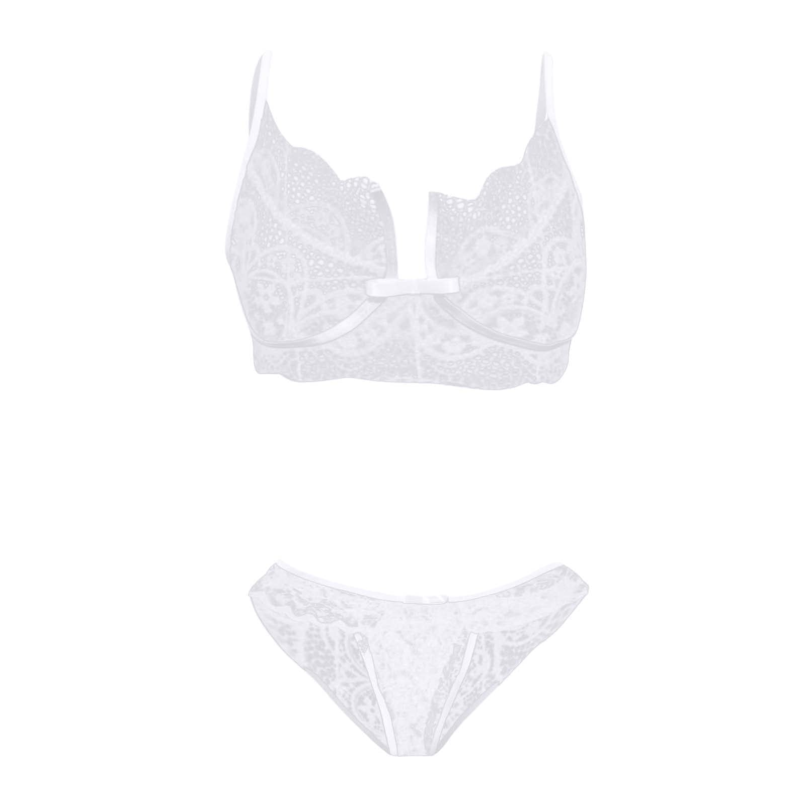 **Sexy Corset Lingerie Set for Women – Push Up Bra & Panty with Solid Lace – 2PC Nightgowns for Romantic Nights & Boudoir Photography**