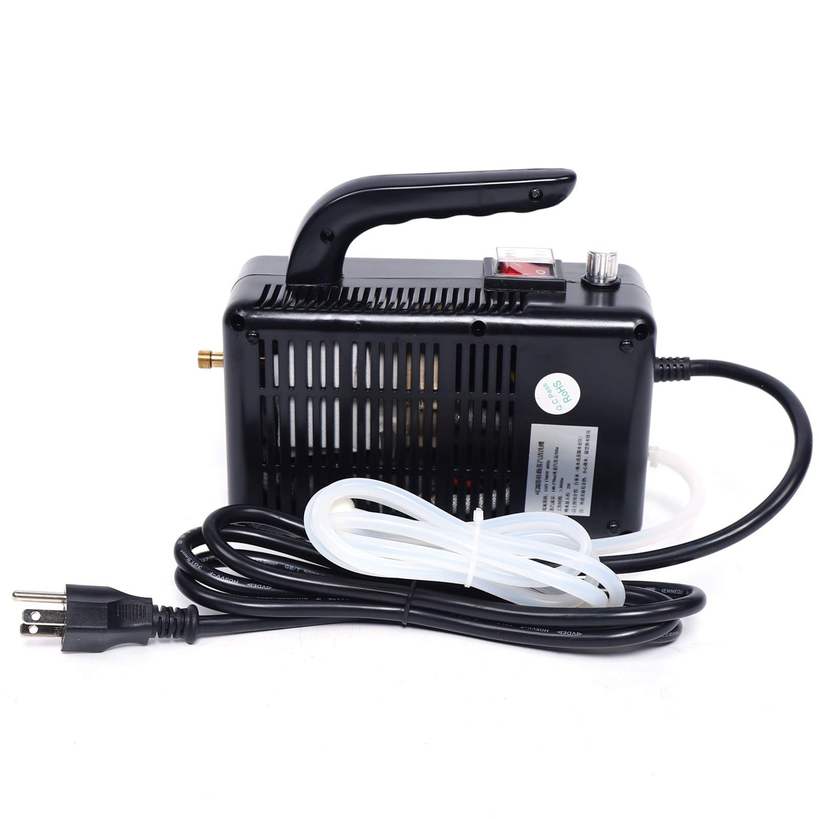 1600W High Pressure Handheld Steam Cleaner for Home - Electric Portable Steam Cleaning Machine for Tile, Grout, Car, Kitchen & Bathroom (Black) | Perfect for Deep Cleaning Floors, Upholstery & Sanitizing Surfaces