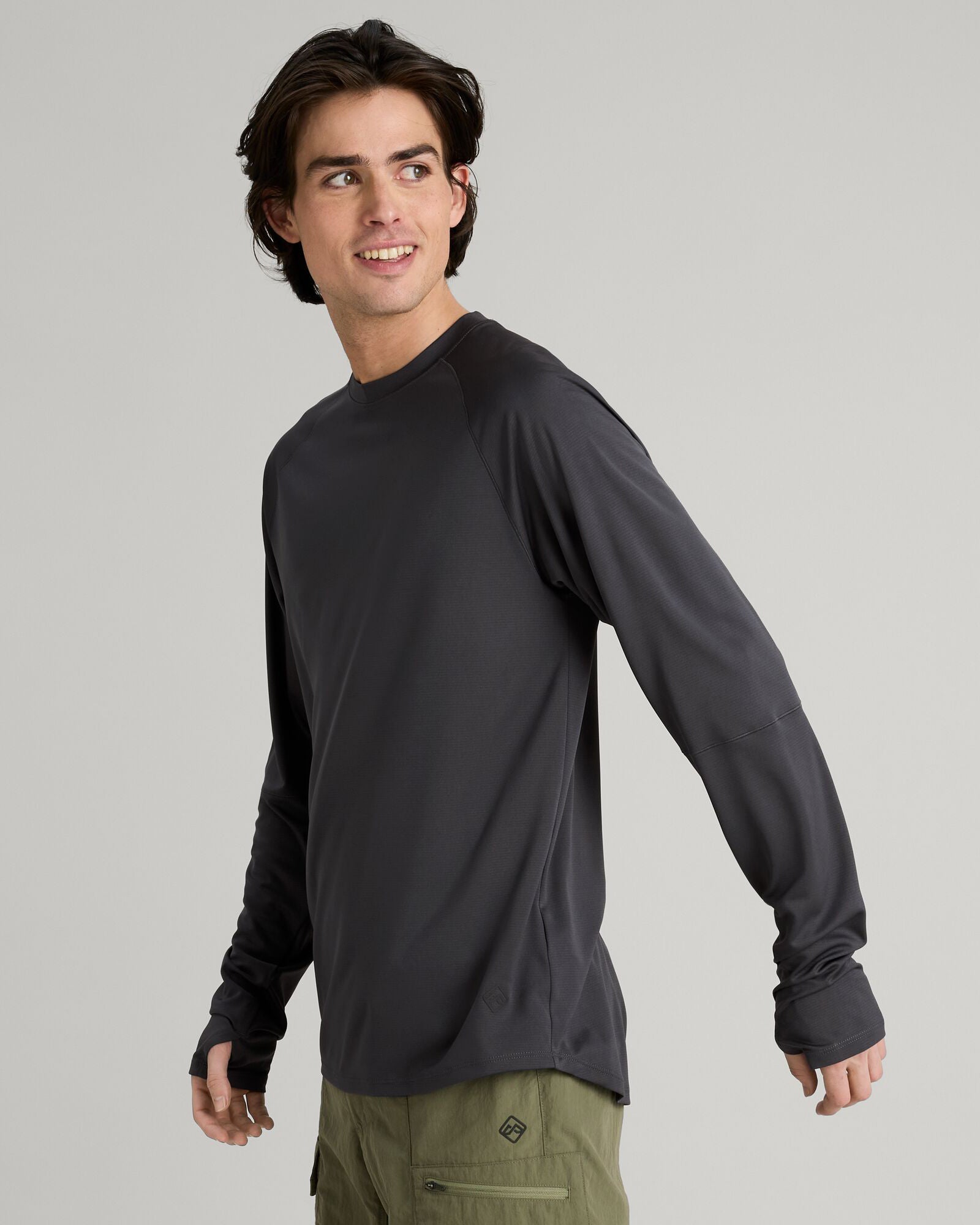 Men's SUN Stopper UPF 50+ Long Sleeve Shirt - Graphite UV Protection Top for Hiking, Fishing & Outdoor Activities