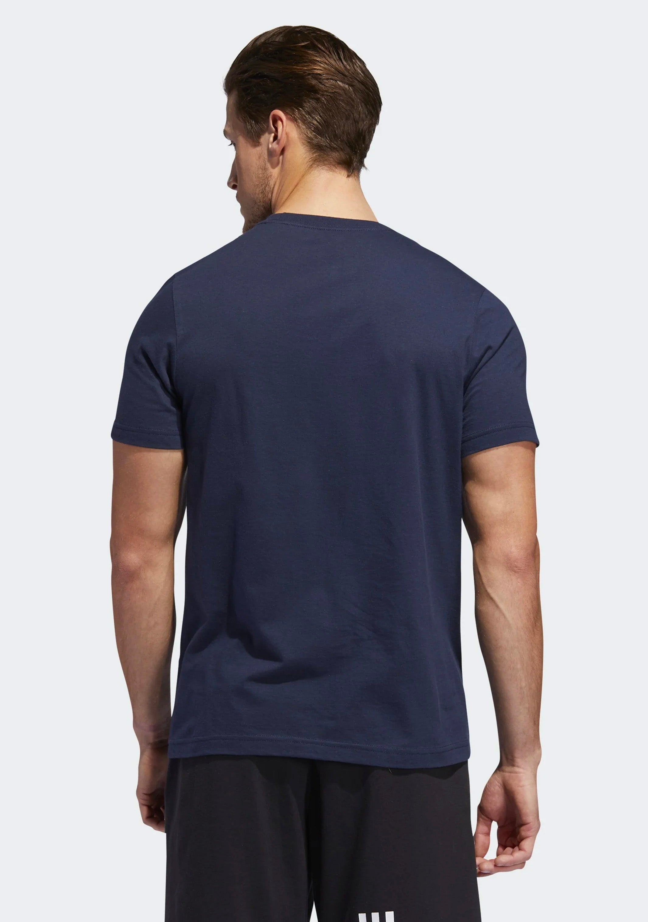 Adidas Men's Essentials Big Logo T-Shirt - Comfortable Cotton Crewneck Tee for Casual Wear, Gym & Everyday Outfits