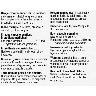 Nature's Way Fenugreek Seed 100 Capsules - Herbal Supplement for Lactation Support & Digestive Health | Postpartum Nursing & Wellness Aid