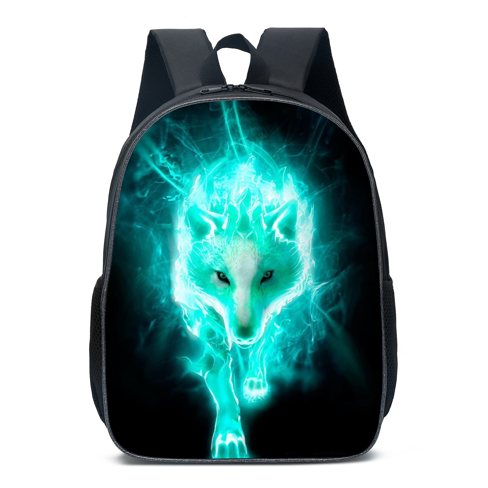 Cool Wolf Backpack - Large Capacity 16 Inch Laptop Backpack for Men & Women, Durable Travel Backpack for School, Work, Hiking & Outdoor Adventures