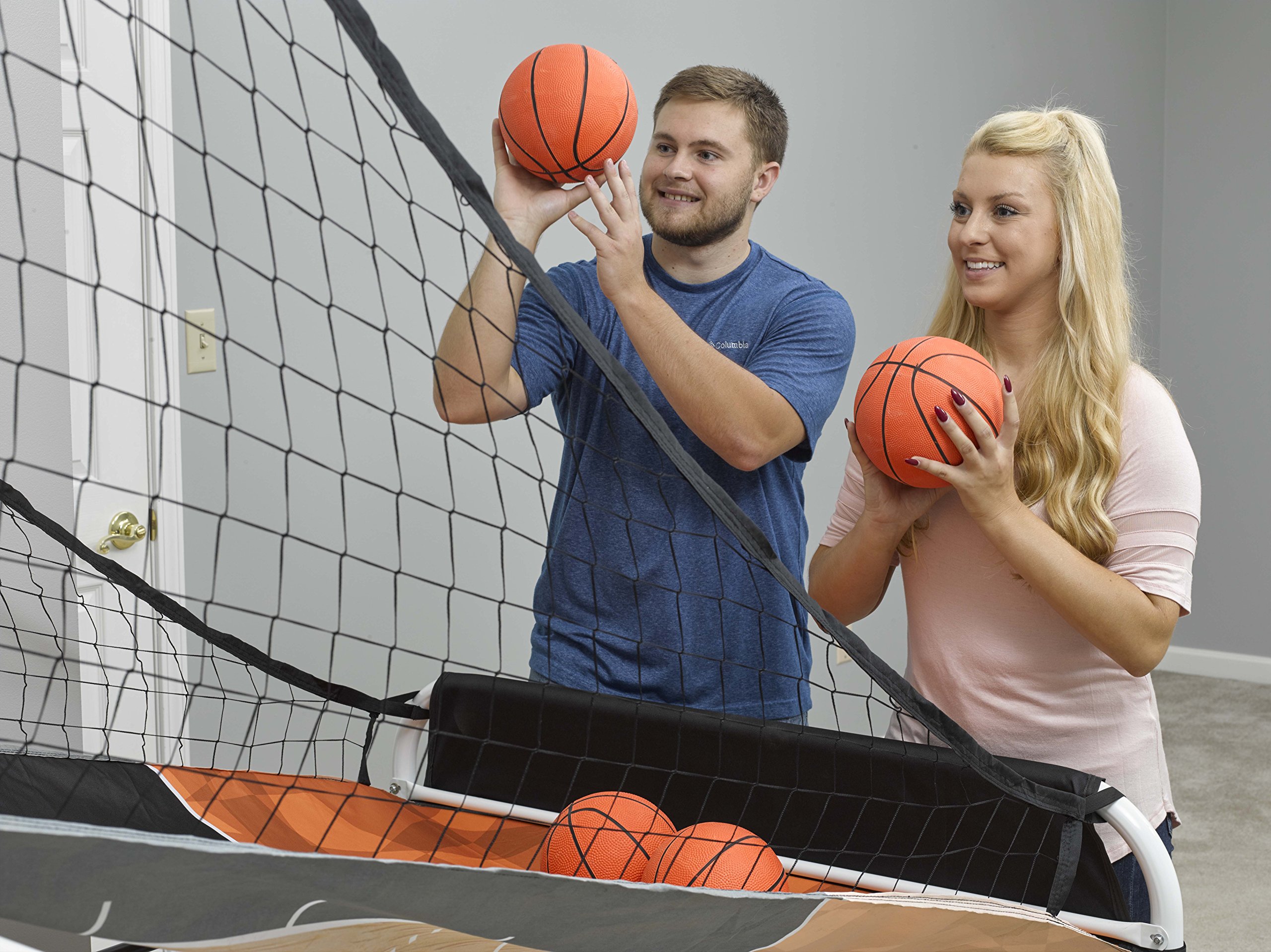 Atomic Slam Dunk Basketball Shootout Game Set with 4 Mini Basketballs, Air Pump & Needle - Perfect for Indoor/Outdoor Sports, Kids Birthday Parties & Family Game Nights