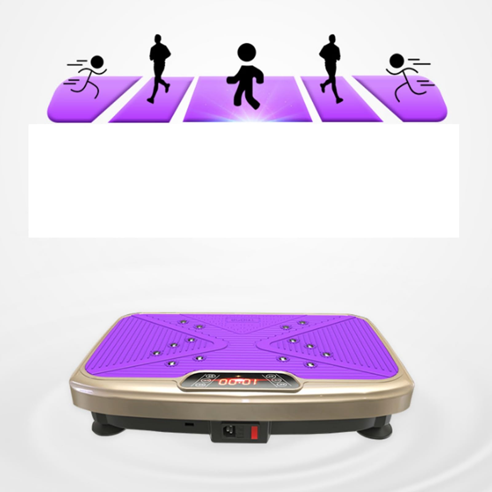 4D Vibration Plate Exercise Machine with Powerful Motors & Resistance Bands - Full Body Workout Platform for Weight Loss, Home Gym Training | Ideal for Toning, Circulation & Recovery After Workouts