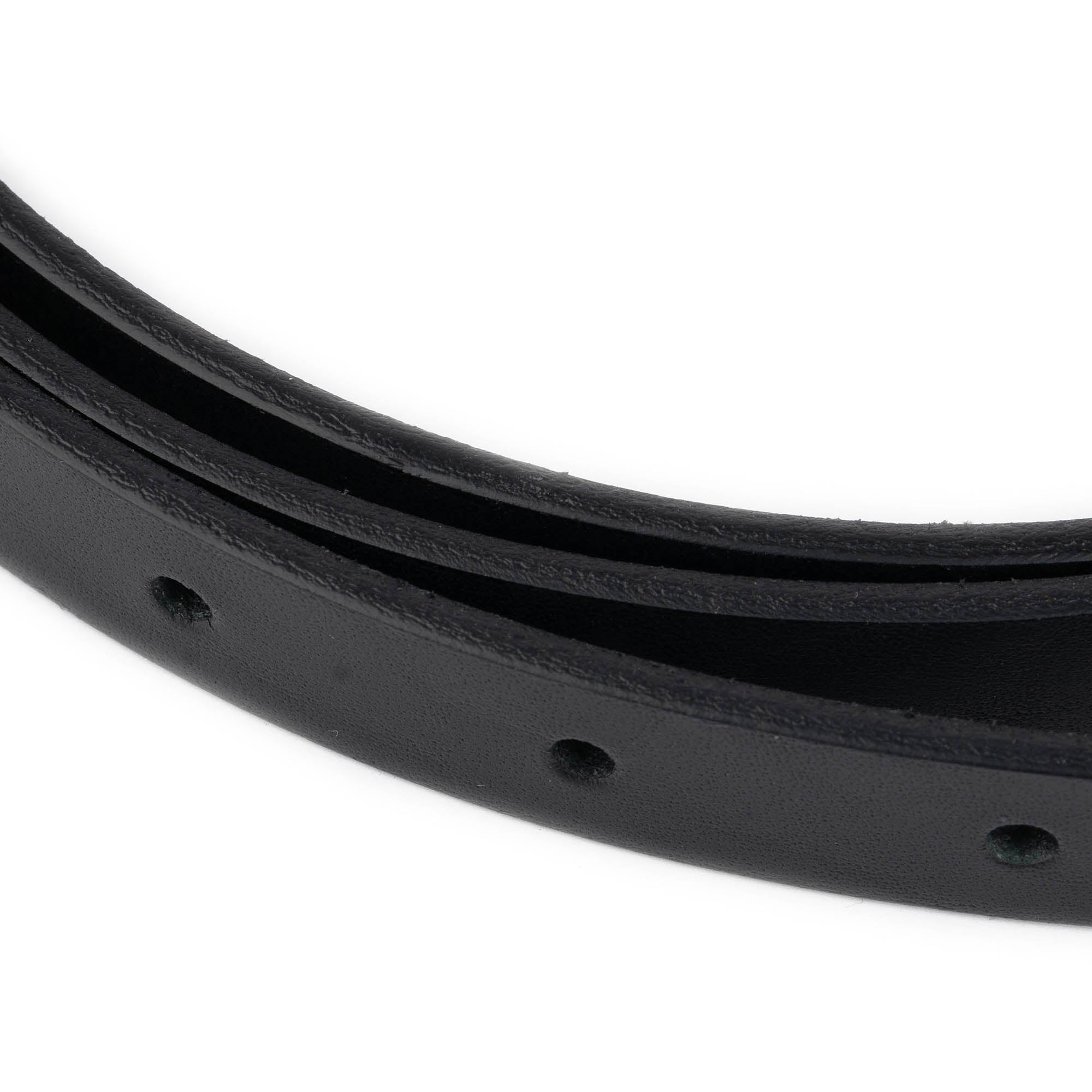 1.5cm Black Full Grain Leather Replacement Strap for Ferragamo Buckles - Women's Fashion Accessory for Handbags, Belts & Watch Bands