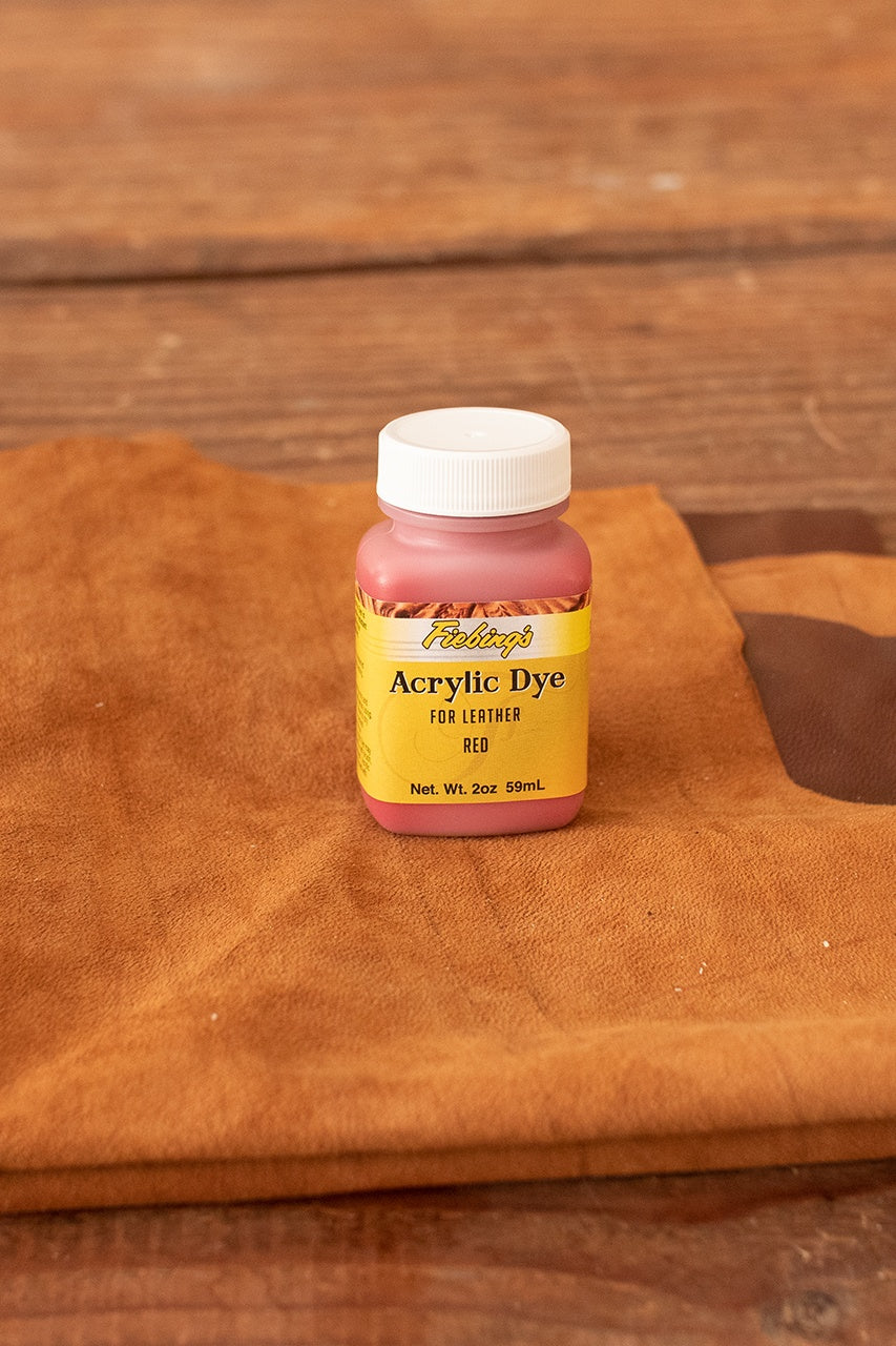 Fiebing's Acrylic Dye 59ml - Vibrant Red Leather & Fabric Dye for Shoes, Bags, Belts & DIY Crafts | Fast-Drying, Permanent Color | Perfect for Leatherworking, Upholstery & Creative Projects
