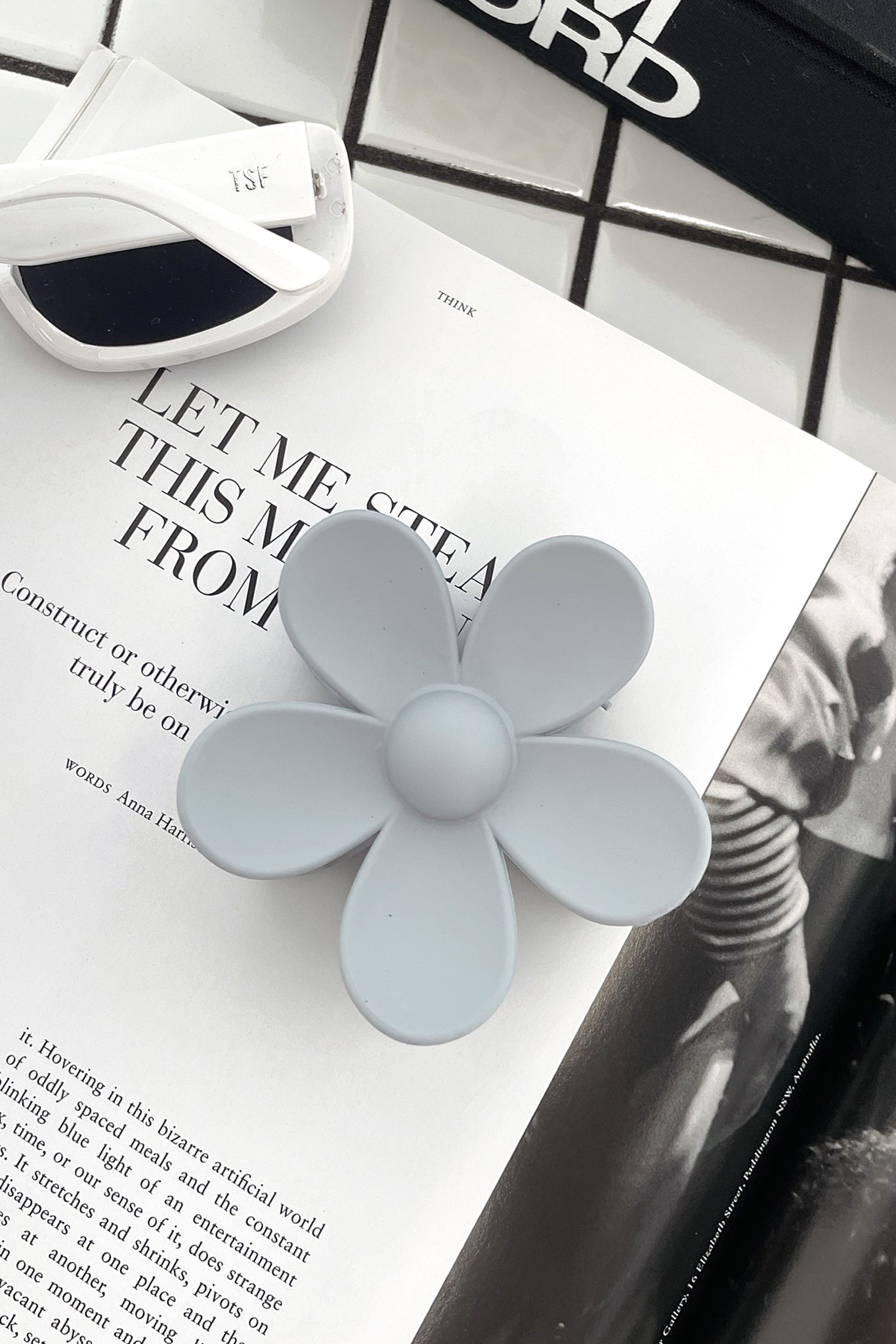 Heidi Claw Hair Clip - Grey | Strong Hold Hair Claw for Women | Perfect for Ponytails, Buns & Updos | Great for Workouts, Office & Everyday Use