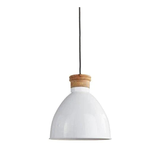 Vintage Brody White Enamel Pendant Light - Farmhouse Kitchen Island Lighting, Dining Room Hanging Fixture, Rustic Home Decor