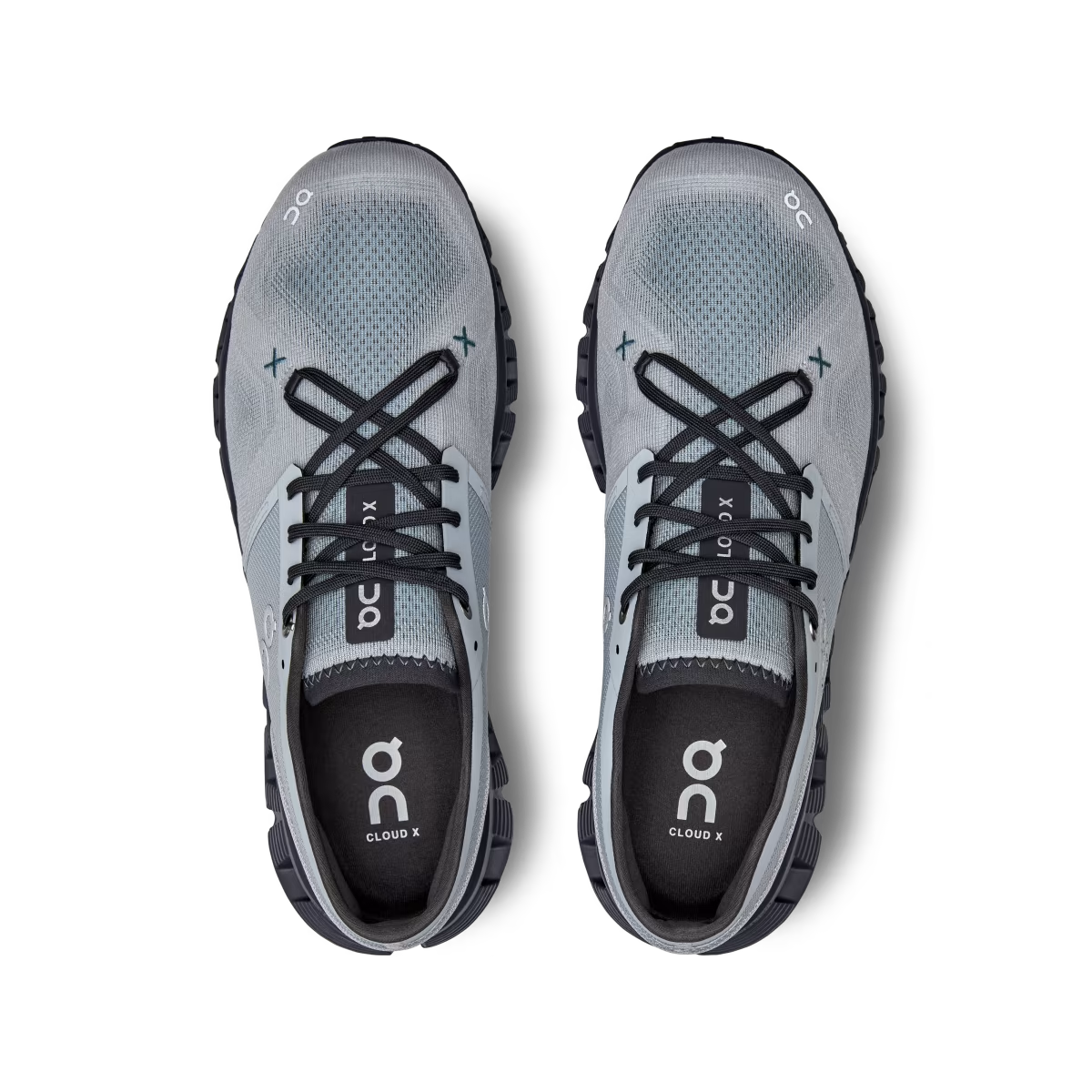 On Running Men's Cloud X 3 Running Shoes - Lightweight Trail & Road Running Sneakers for Men (Glacier/Iron) - Perfect for Jogging, Gym Workouts & Outdoor Activities