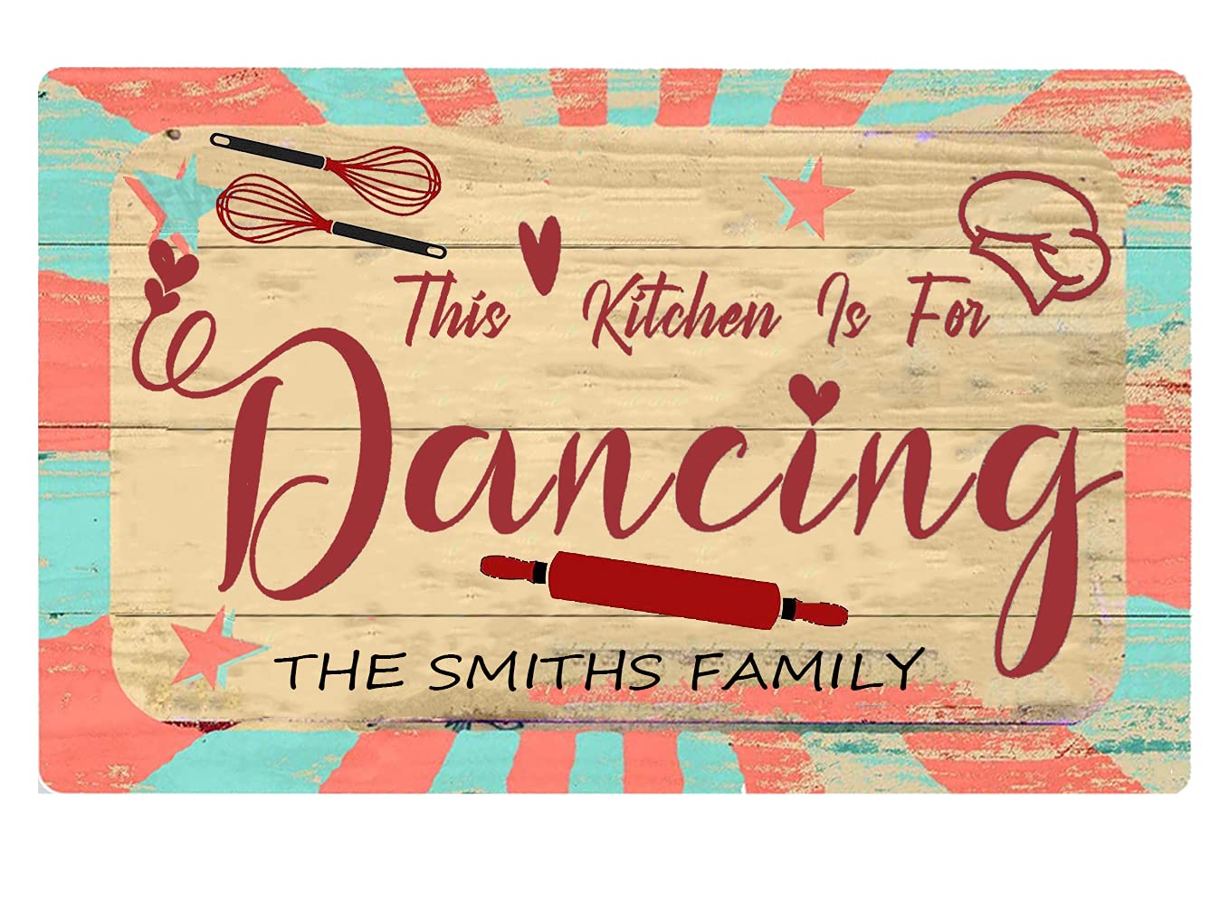 Personalized Farmhouse Kitchen Decor - Custom Metal & Wood Signs for Dancing & Cooking - Perfect for Rustic Kitchens, Dining Rooms & Home Wall Art