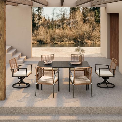 Pe Rattan Black Fixed+swivel Chairs