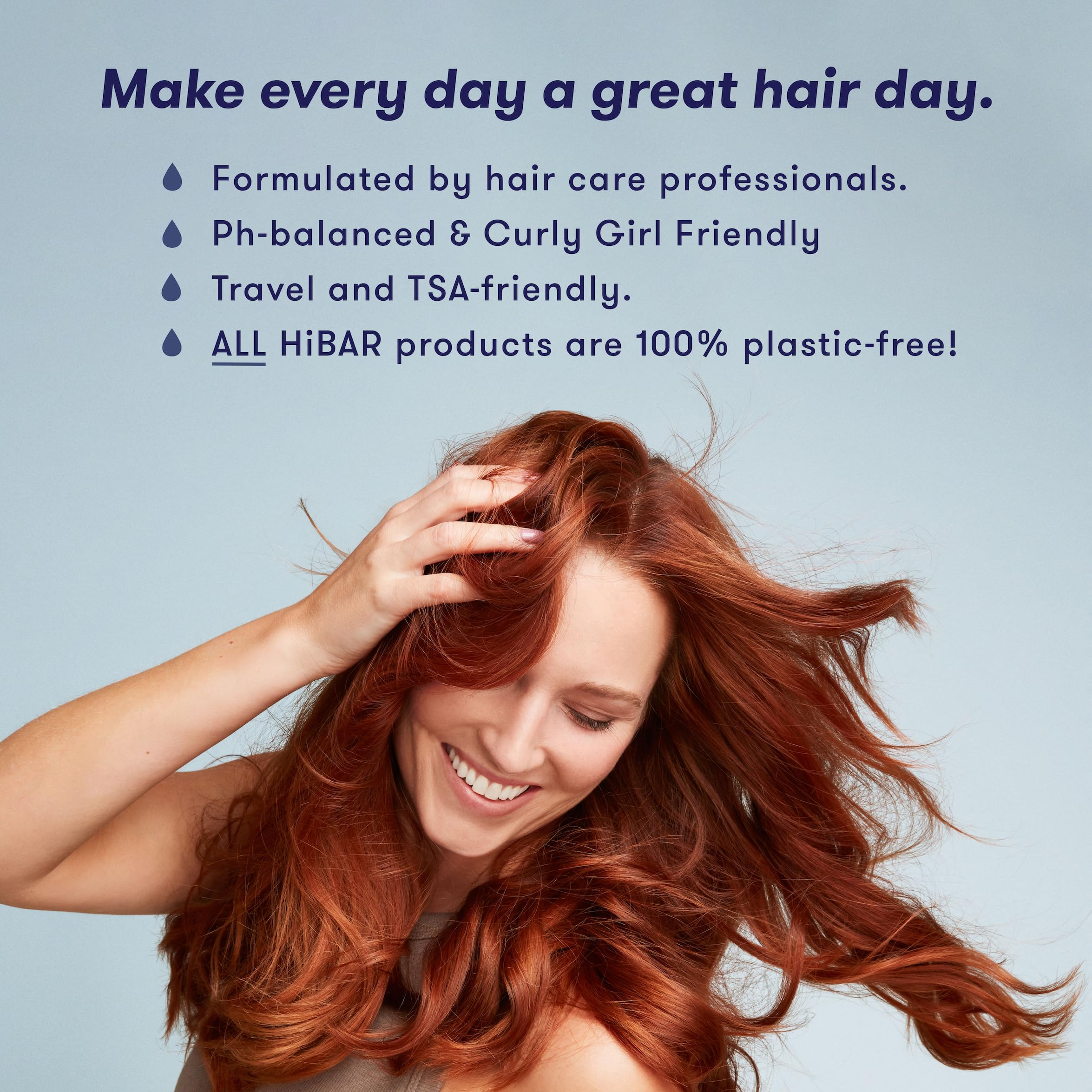 HiBAR Moisturizing Shampoo & Conditioner Bar Set - Fragrance-Free for Dry, Frizzy Hair with Coconut Oil & Vitamin B5 - Plastic-Free, Sulfate-Free, Paraben-Free, Vegan & Color Safe Hair Care - Includes Travel Pouch - Perfect for Travel, Gym & Eco-Friendly Home Use