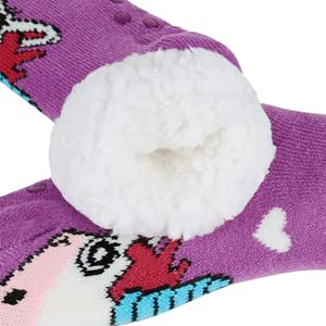 Century Star Kids' Non-Slip Fuzzy Slipper Socks - Warm Fleece Lined Winter Socks with Grippers for Boys & Girls - Cute Animal Design Christmas Gifts for Indoor Play & Cozy Home Wear